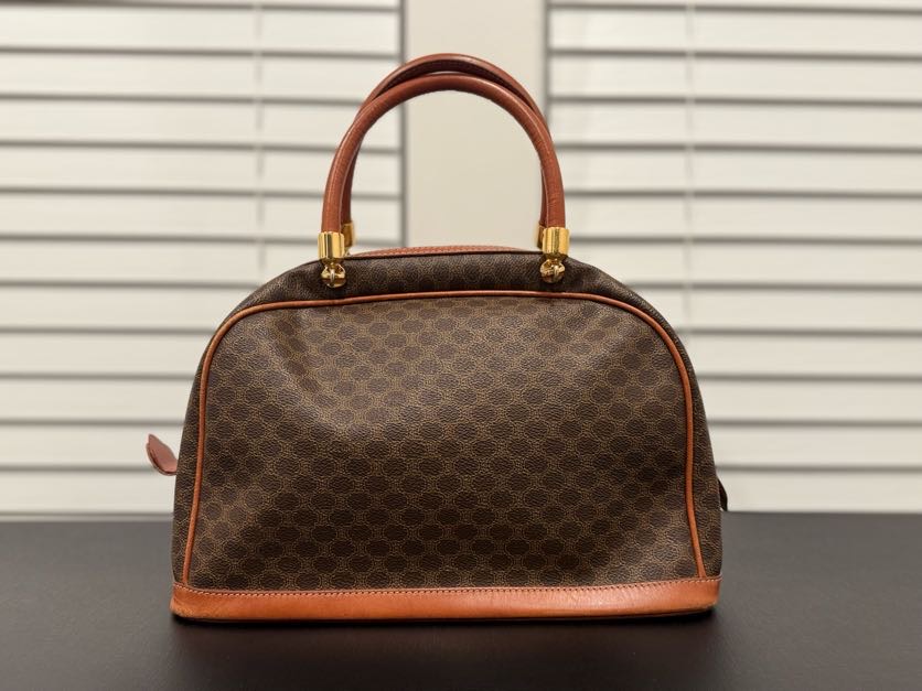 CELINE MACADAM FRONT POCKET HANDBAG BUGATTI BAG (MC98/2)