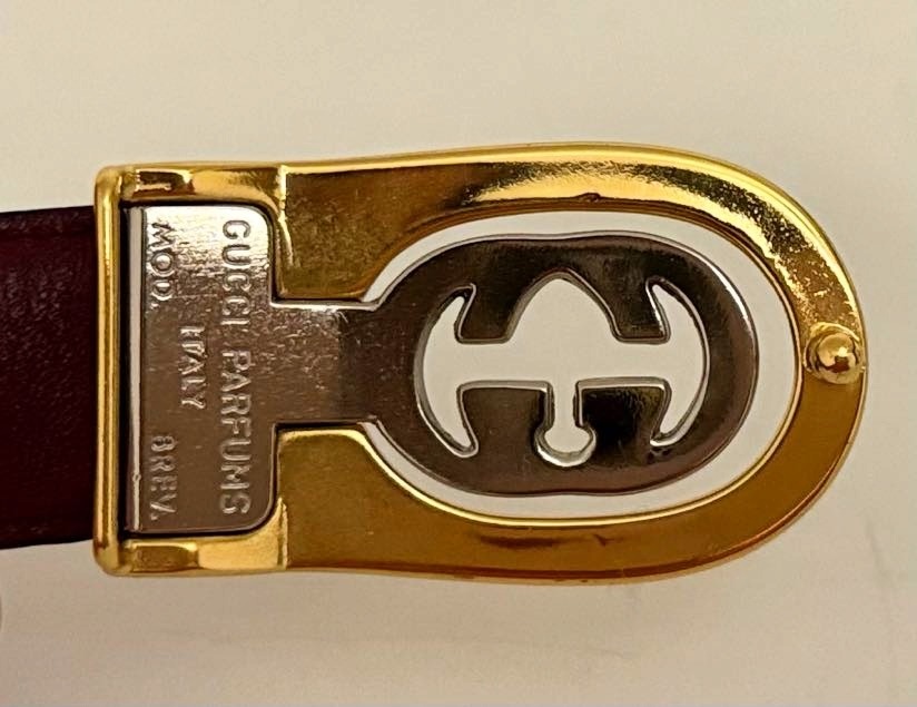 VINTAGE GUCCI BELT WOLEN INTERLOCKING BUCKLE (24-28")