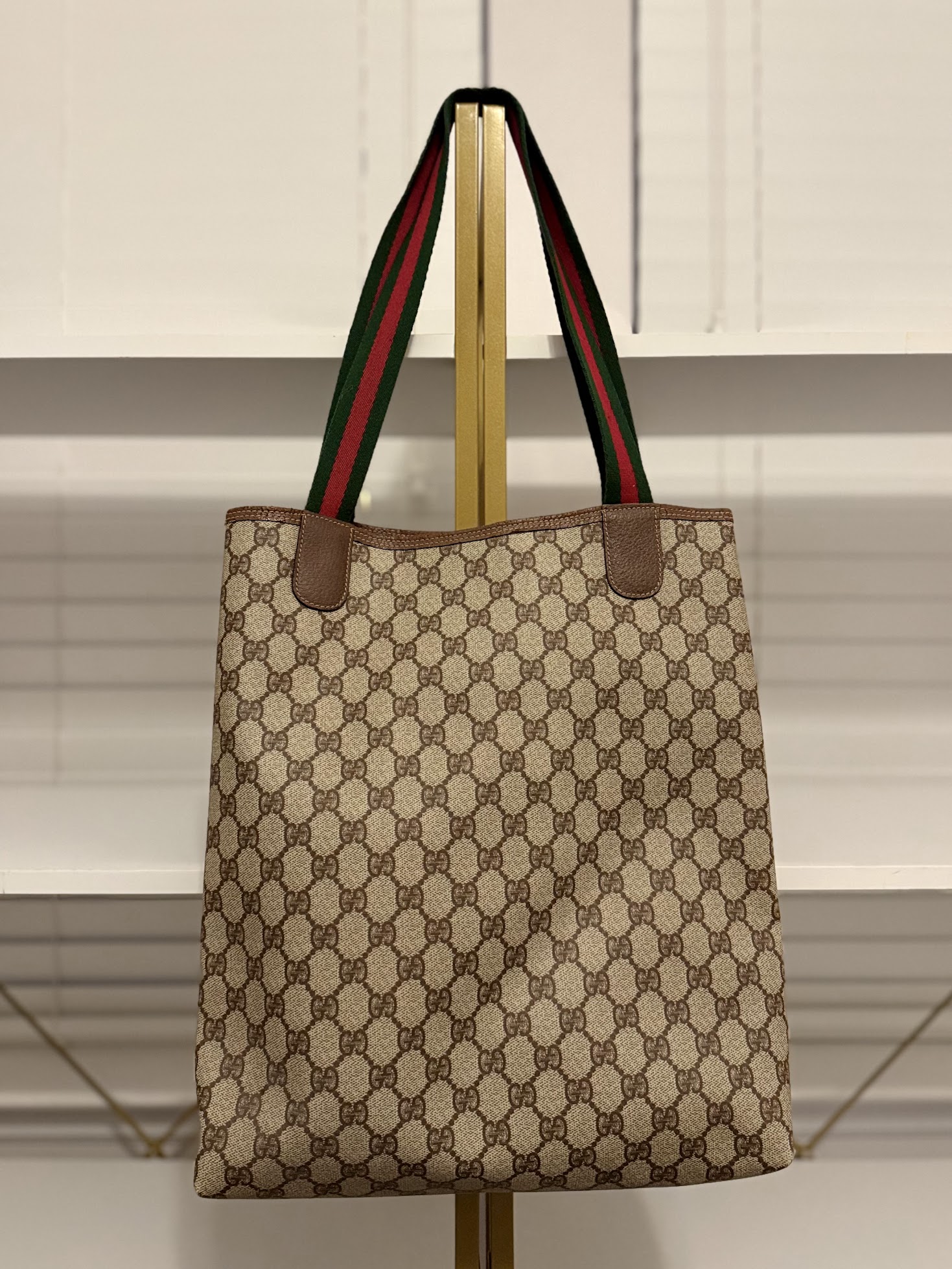 GUCCI GG SUPREME SHERRY LINE TOTE VINTAGE 