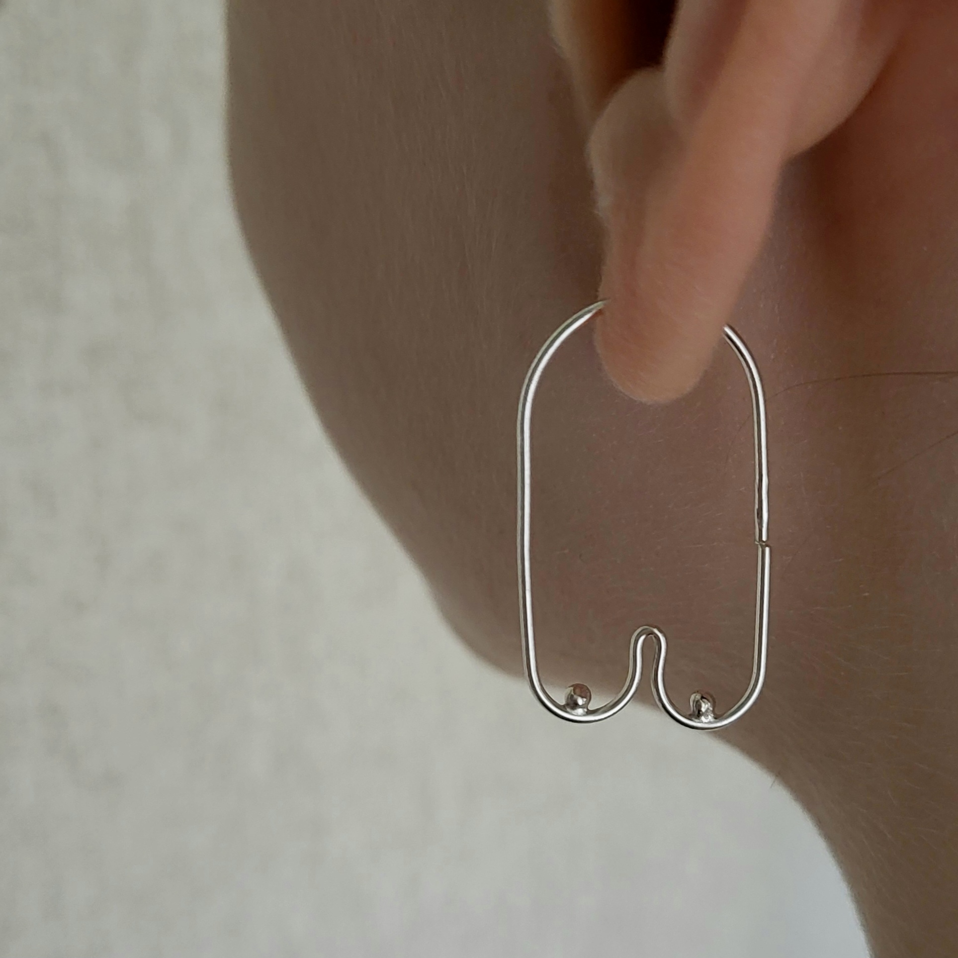 Auskarai PAPAI hoops'ai