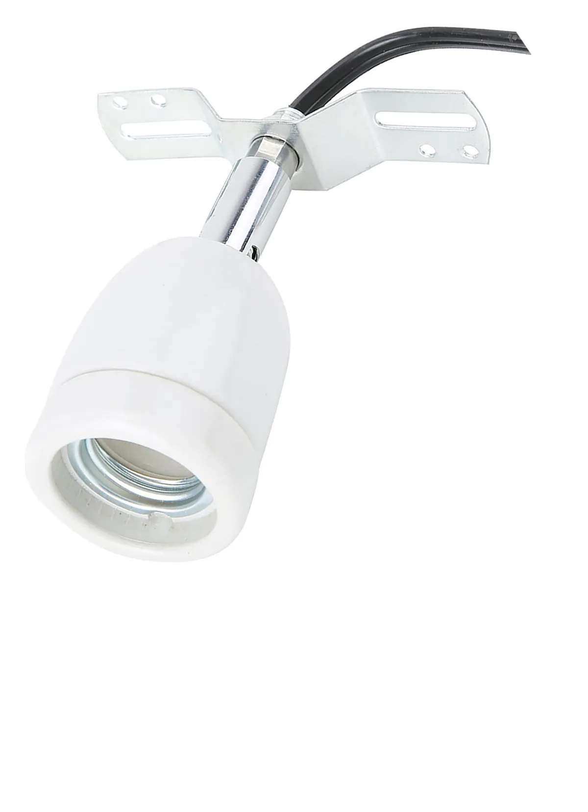 Casquilho com suporte de lampada giratorio