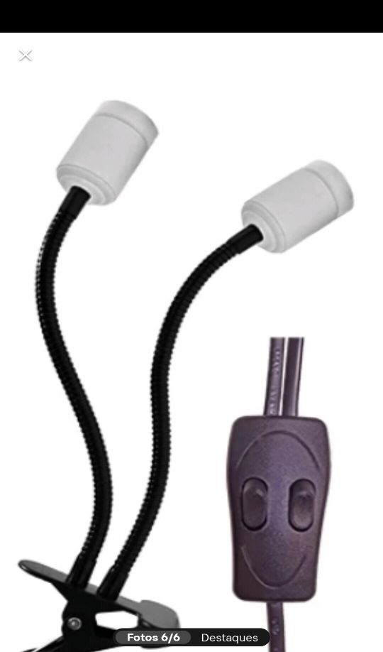 Suporte lampadas aquecimentos duplo Flexíveis