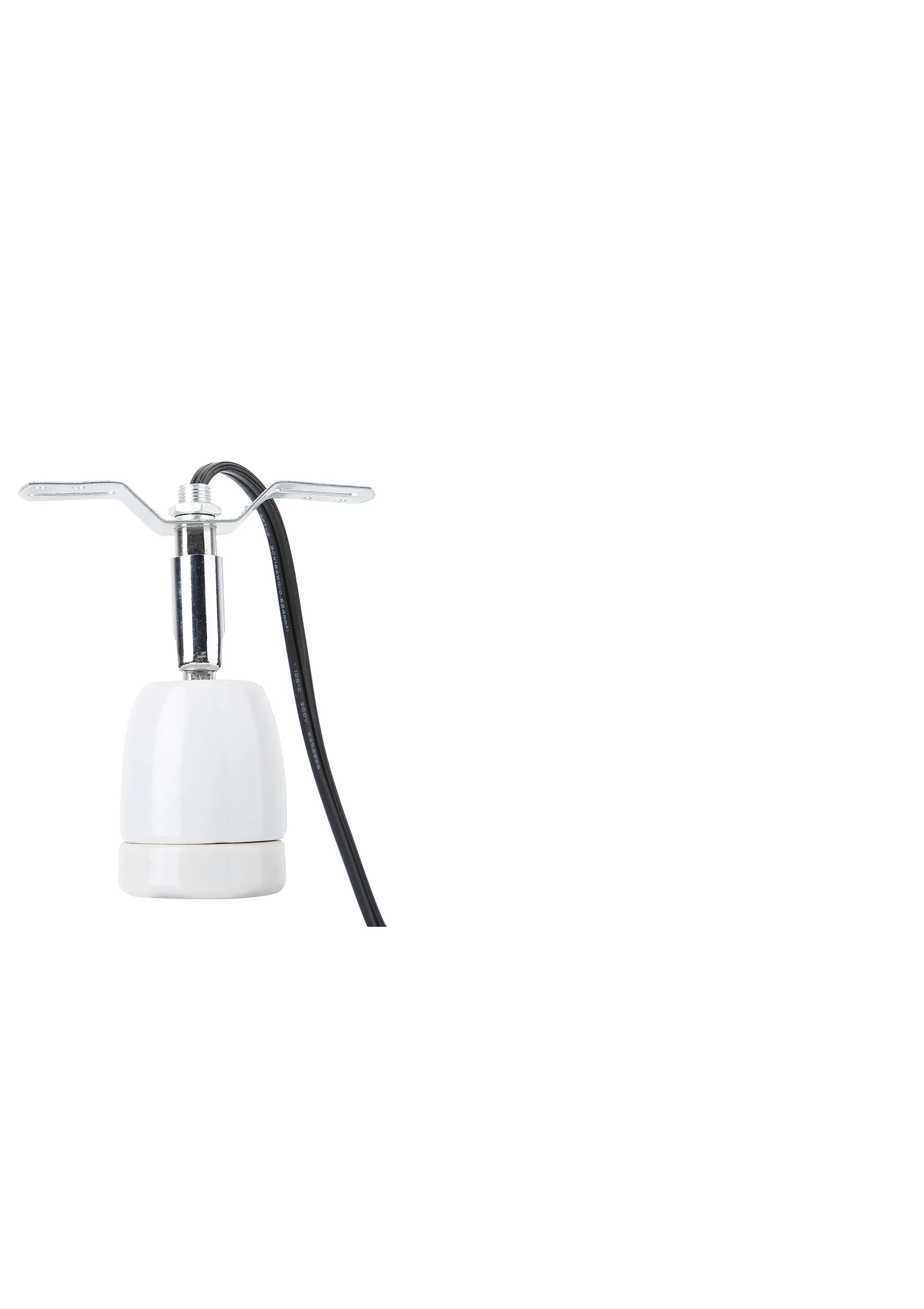 Casquilho com suporte de lampada giratorio