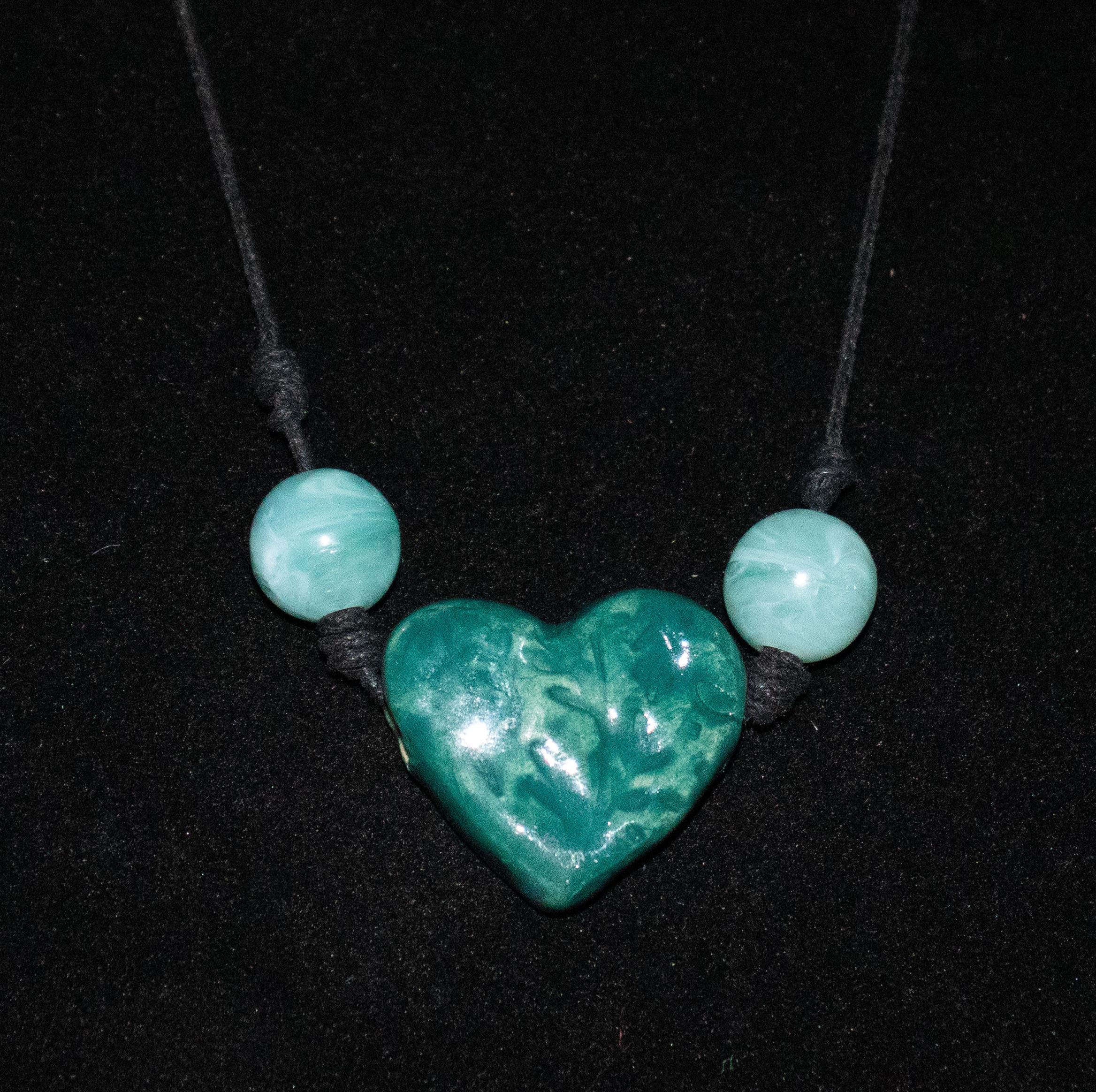 Green Heart Pendant Necklace