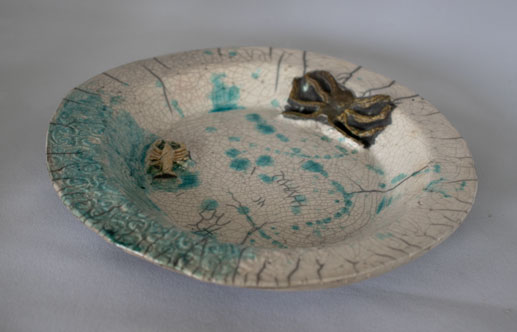 Raku Ocean Plate