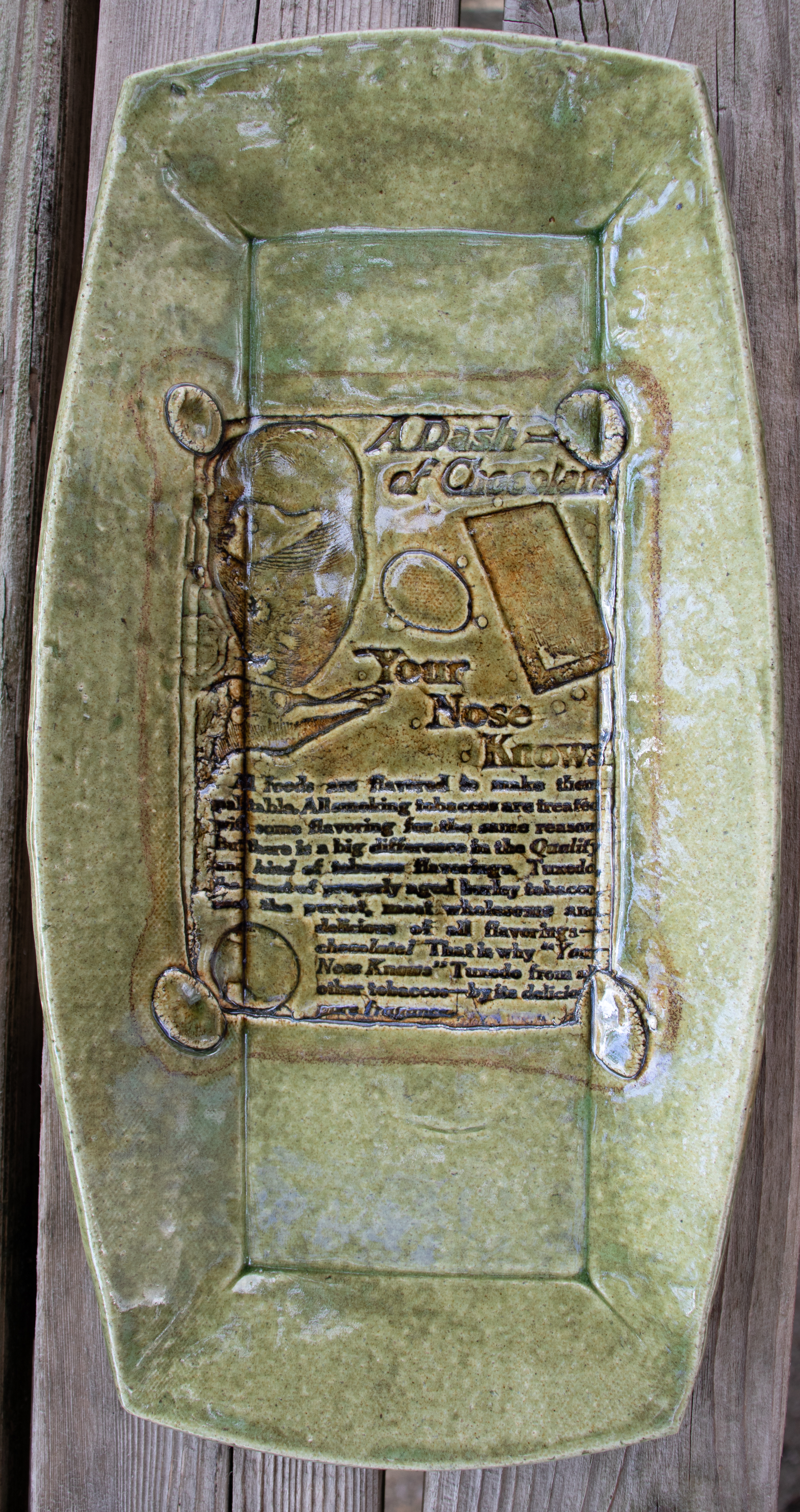 Two Trays with Old School Tobacco Ad Imprints
