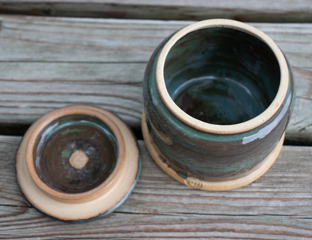 Handcrafted Stoneware Lidded Jar