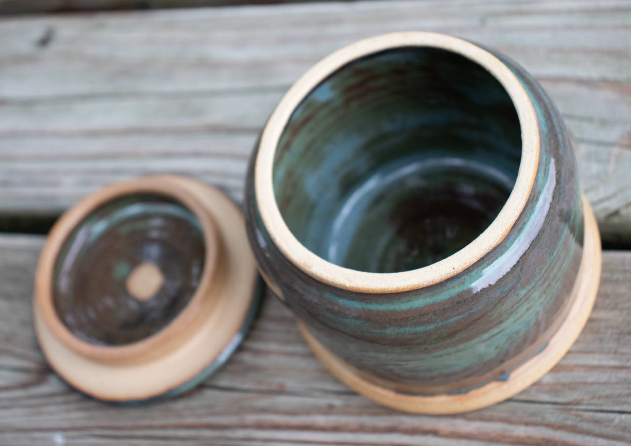 Handcrafted Stoneware Lidded Jar