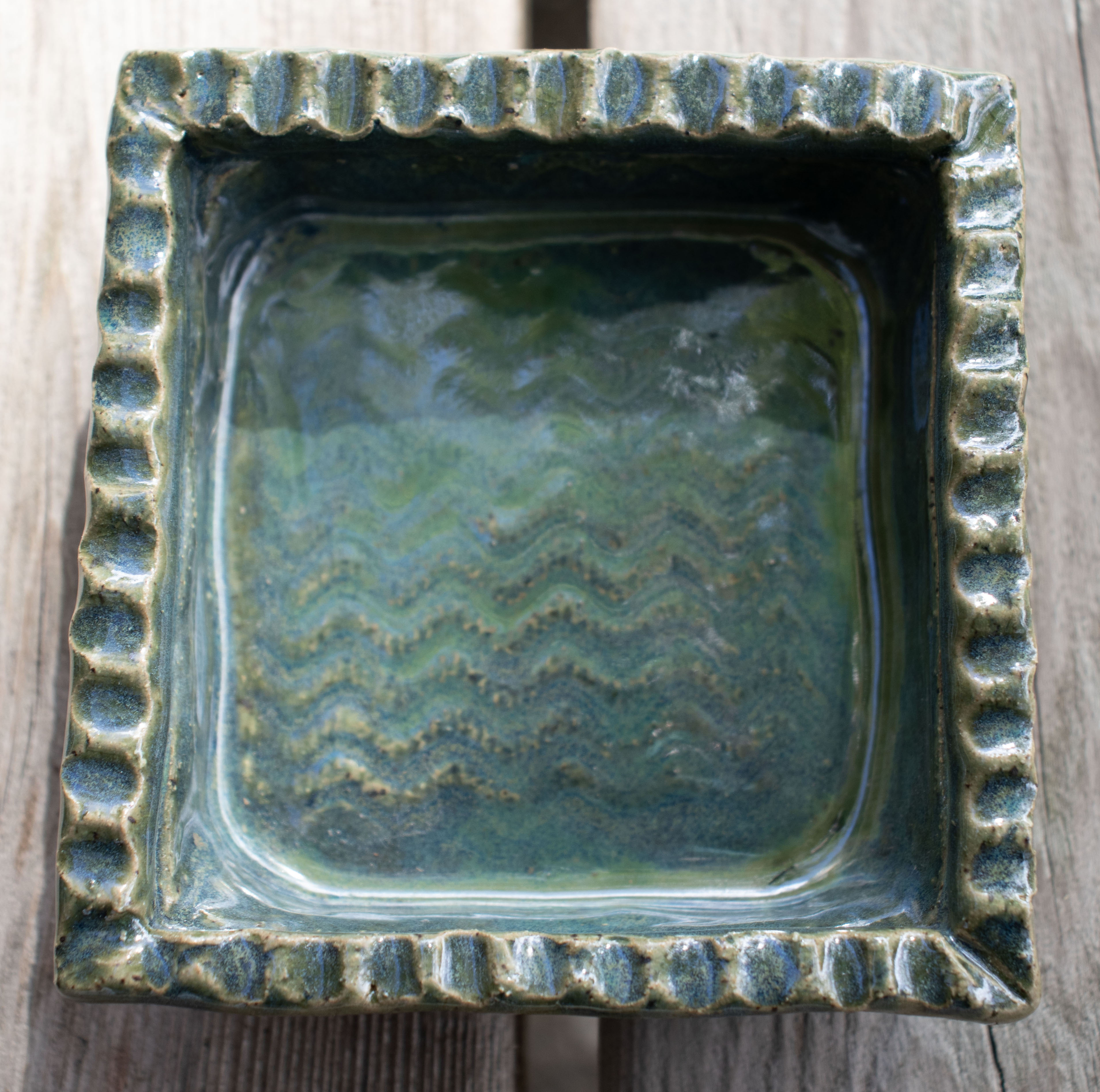 Small Handbuilt Stoneware Imprinted Soap/Snack/Trinket Dishes