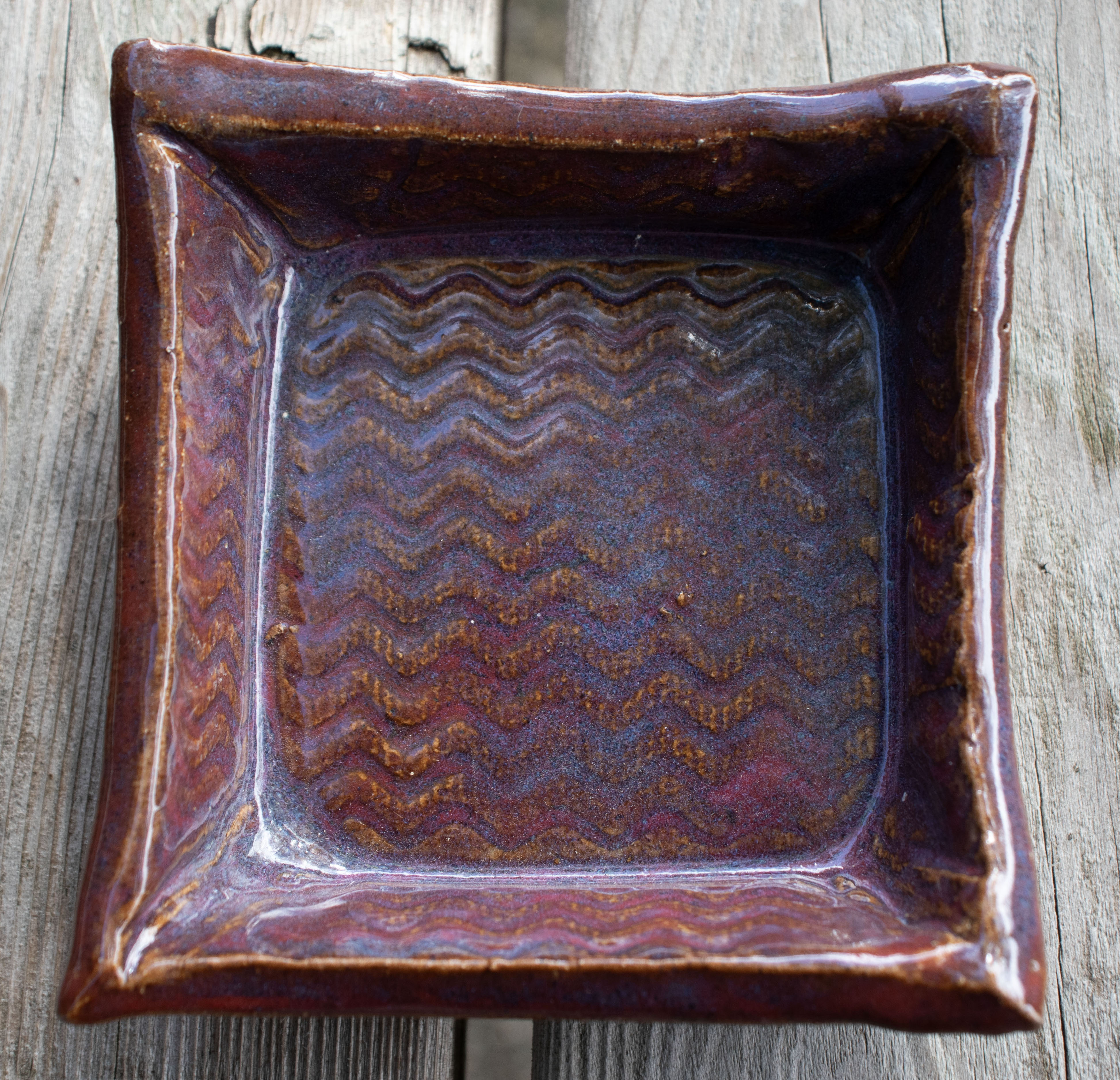 Small Handbuilt Stoneware Imprinted Soap/Snack/Trinket Dishes