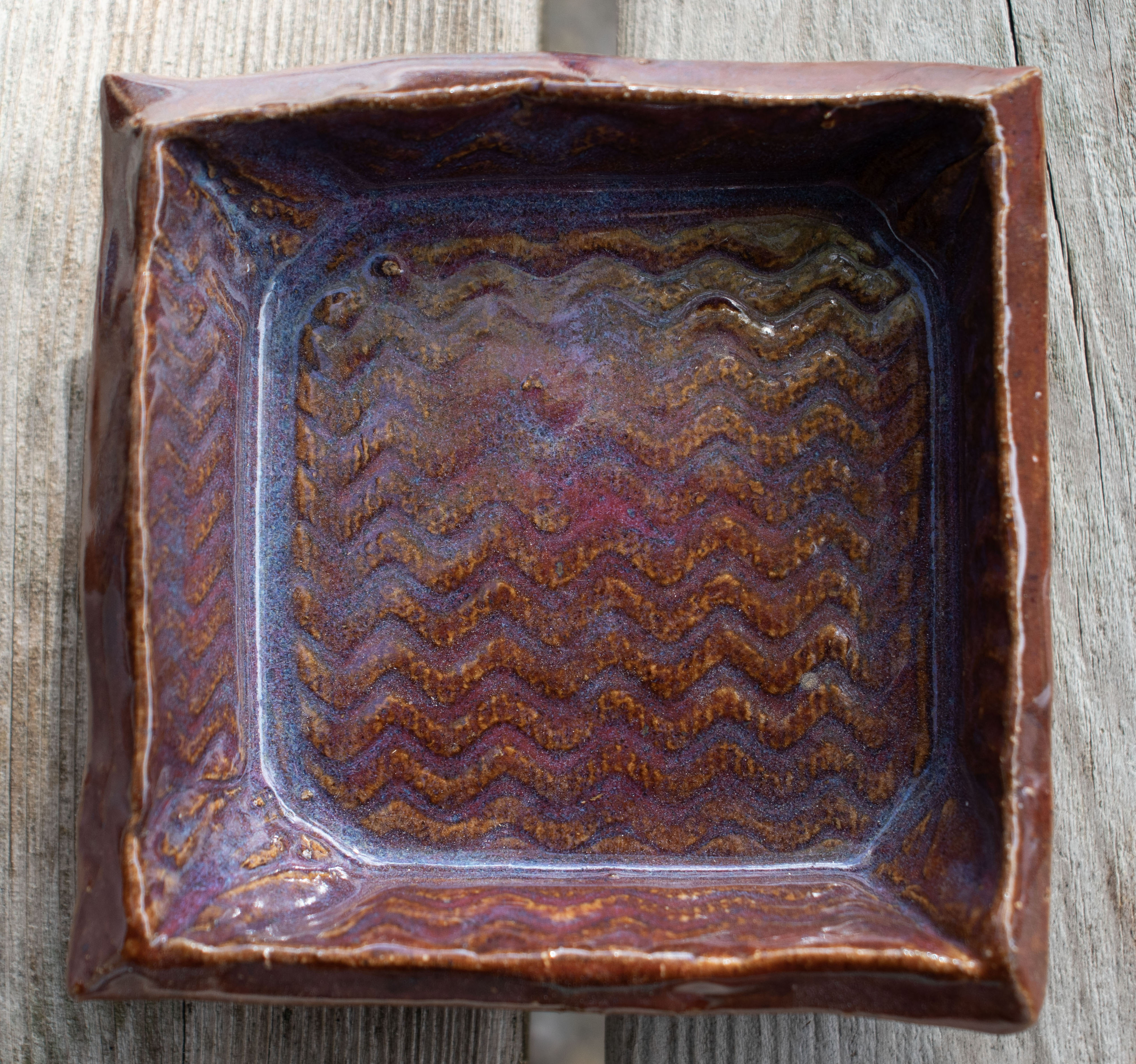 Small Handbuilt Stoneware Imprinted Soap/Snack/Trinket Dishes