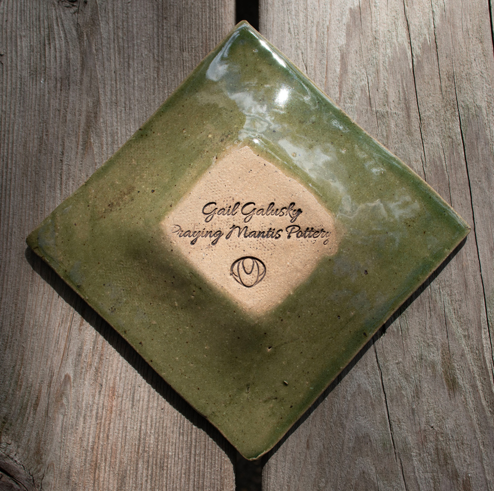Handbuilt Stoneware Trinket Dish, Butterfly Pattern
