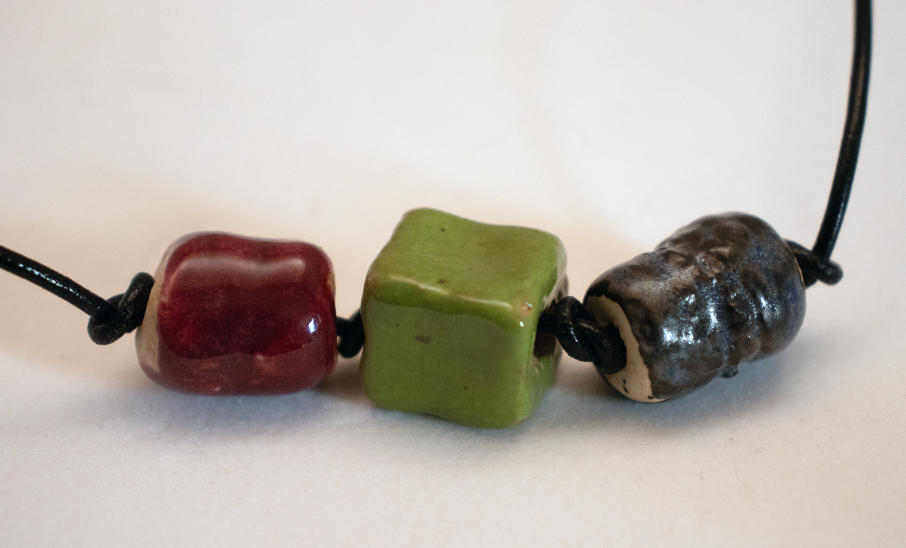 Handmade Stoneware Beaded Necklace