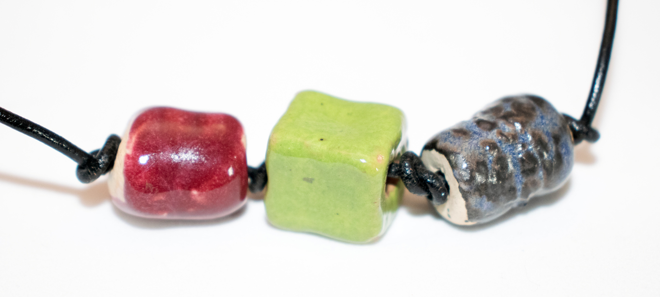 Handmade Stoneware Beaded Necklace