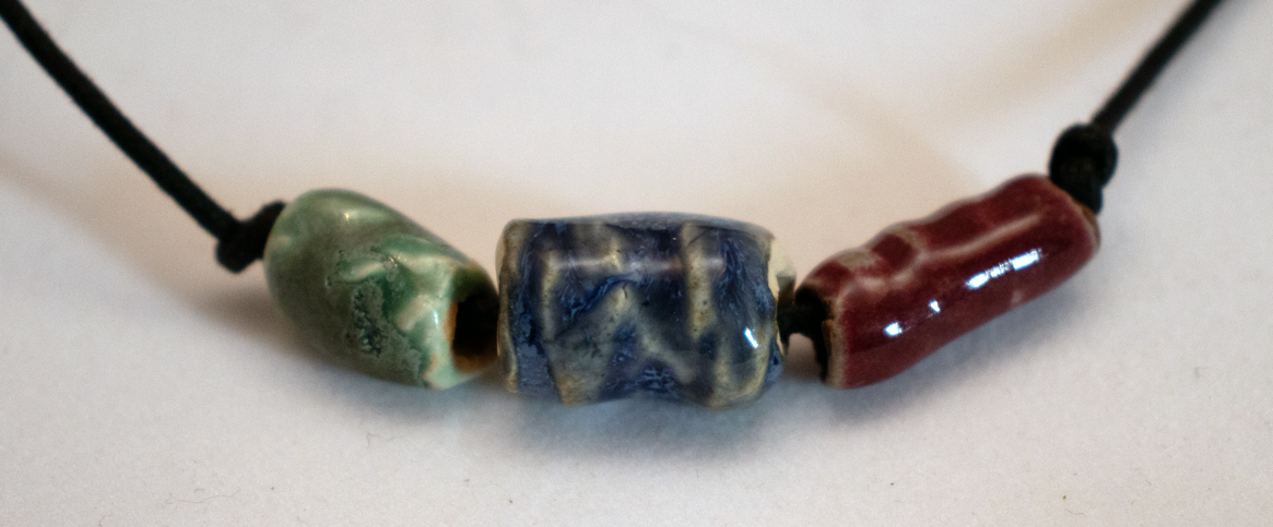 Handmade Stoneware Beaded Necklace