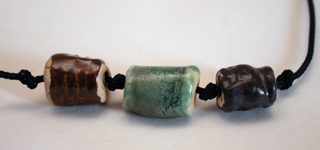 Handmade Stoneware Beaded Necklace