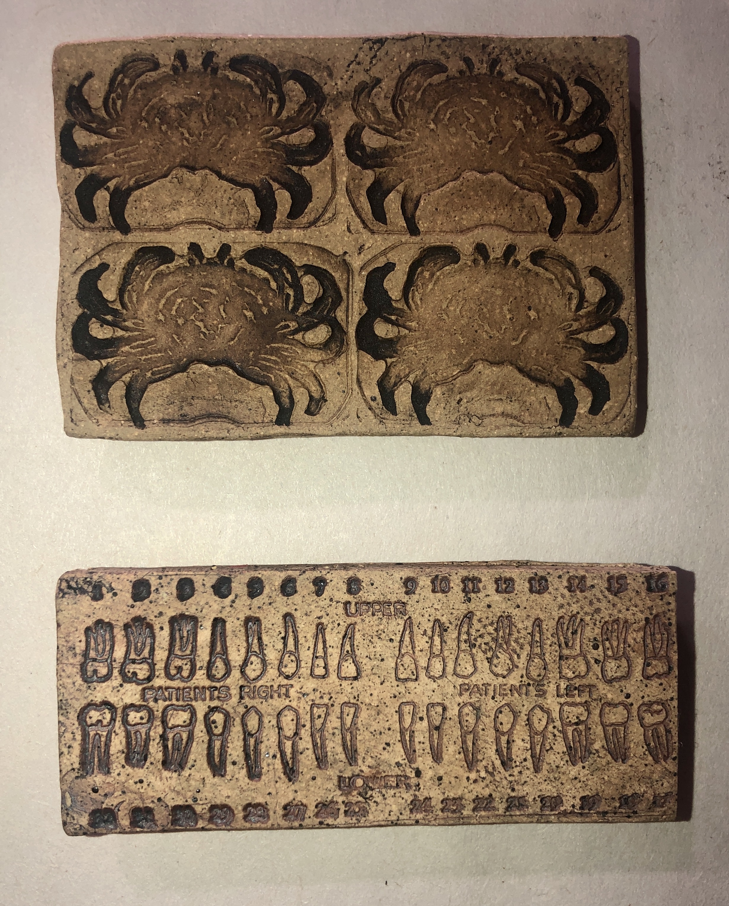 Handbuilt Stoneware Refrigerator Magnets, Large
