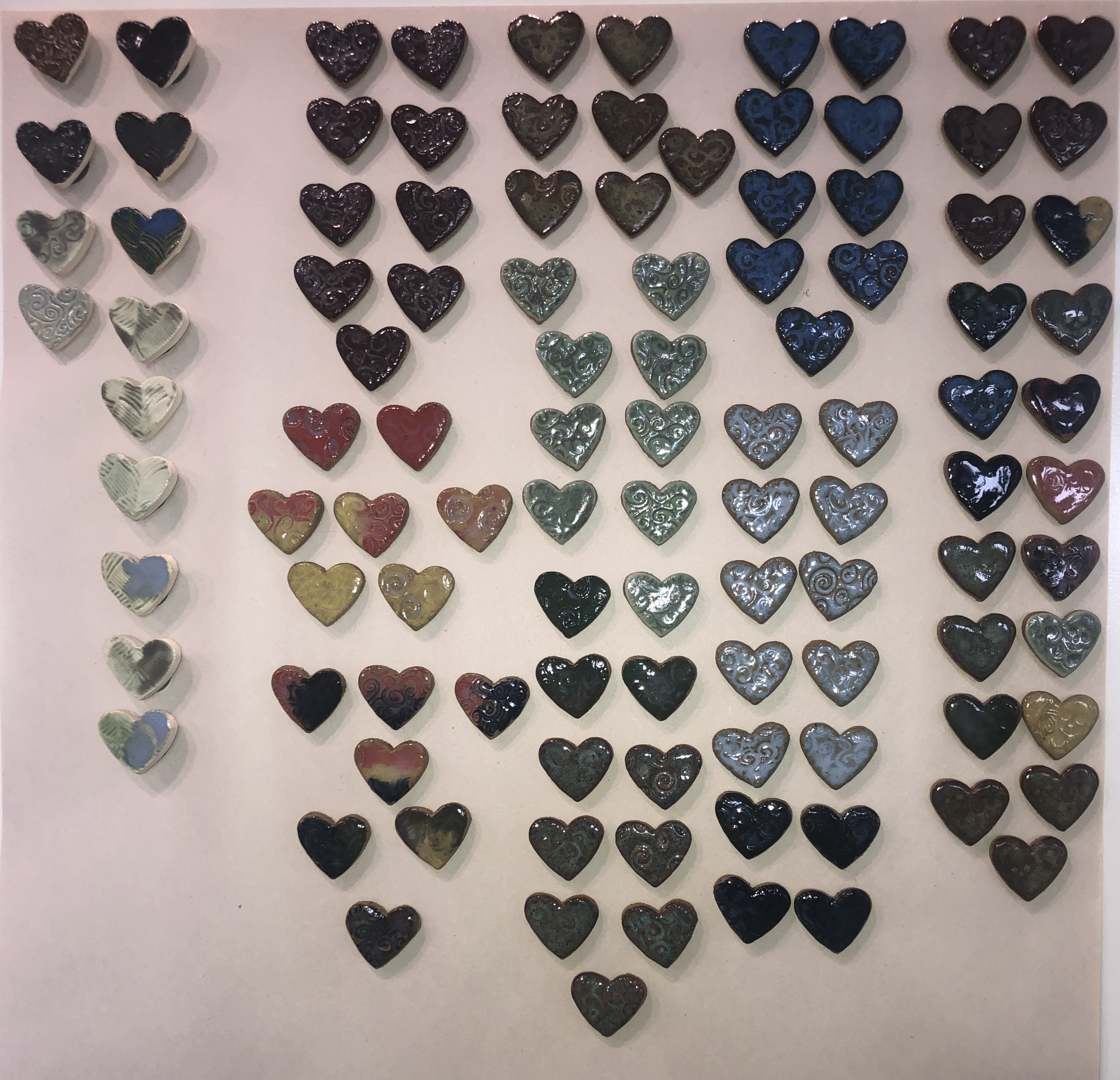 Handbuilt Stoneware Refrigerator Magnets, Small