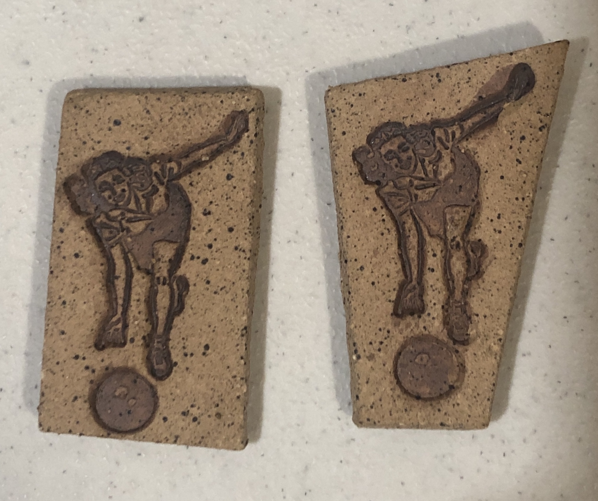 Handbuilt Stoneware Refrigerator Magnets, Medium