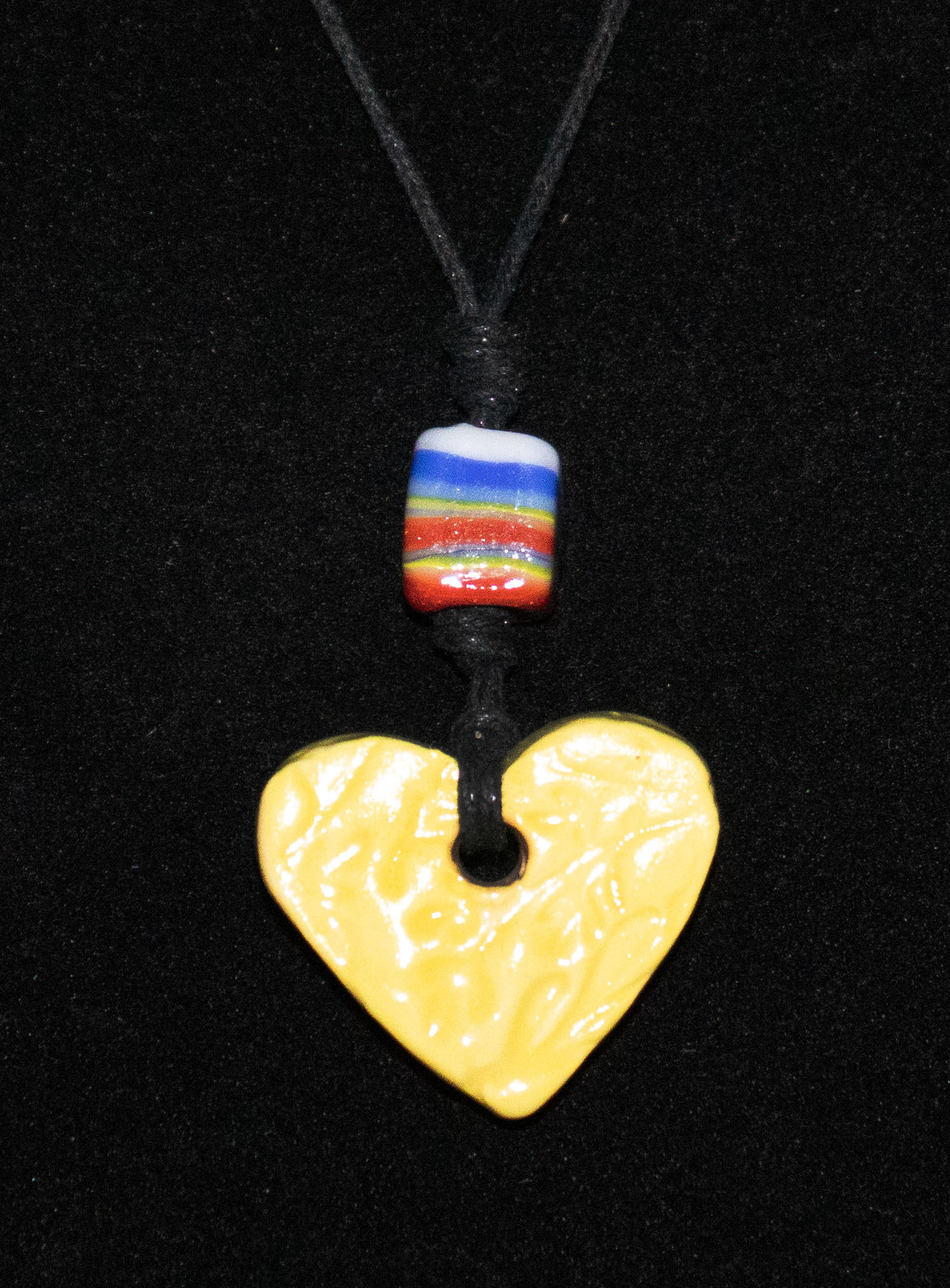 Yellow Heart Pendant Necklace