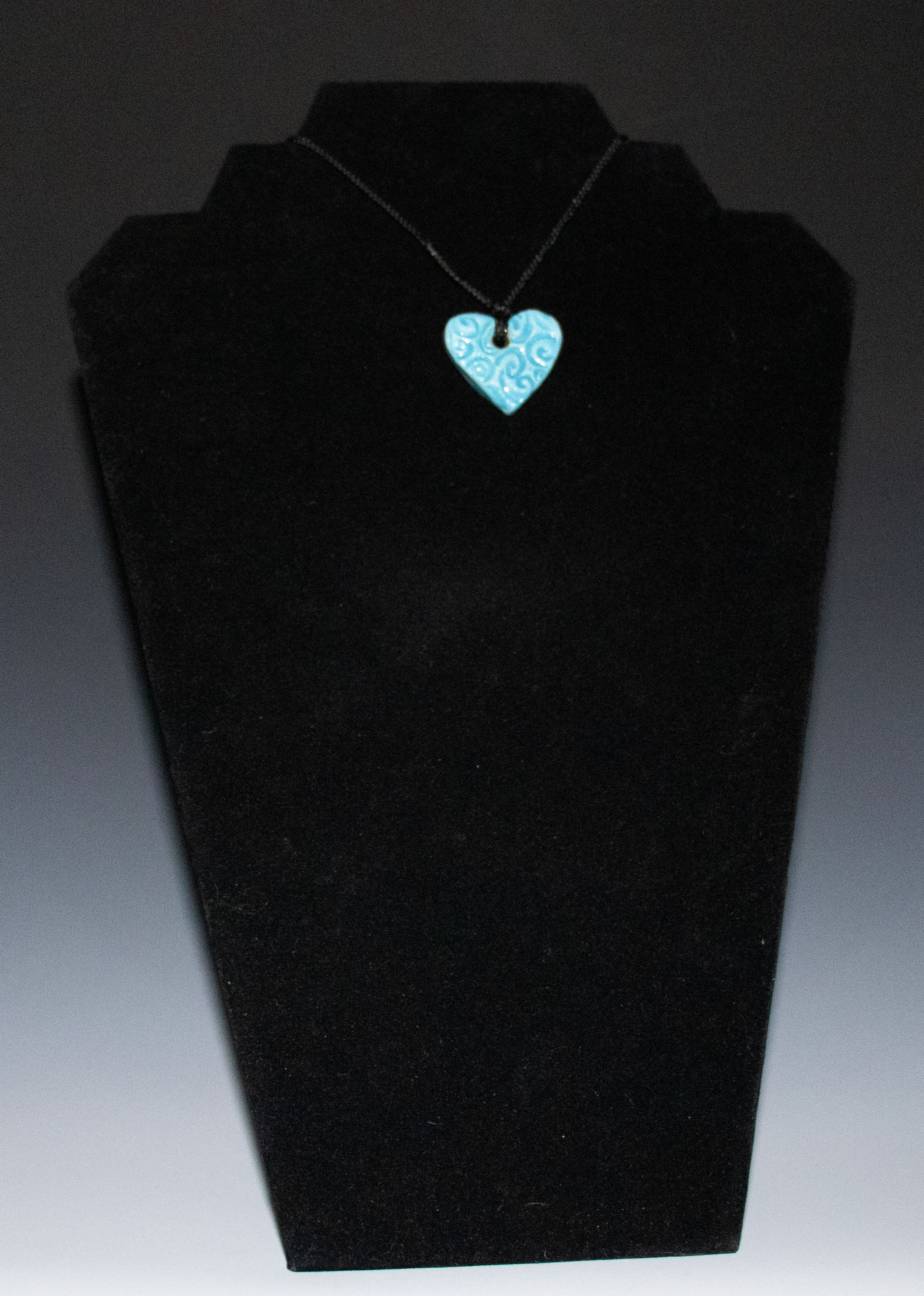 Blue Heart Pendant Necklace