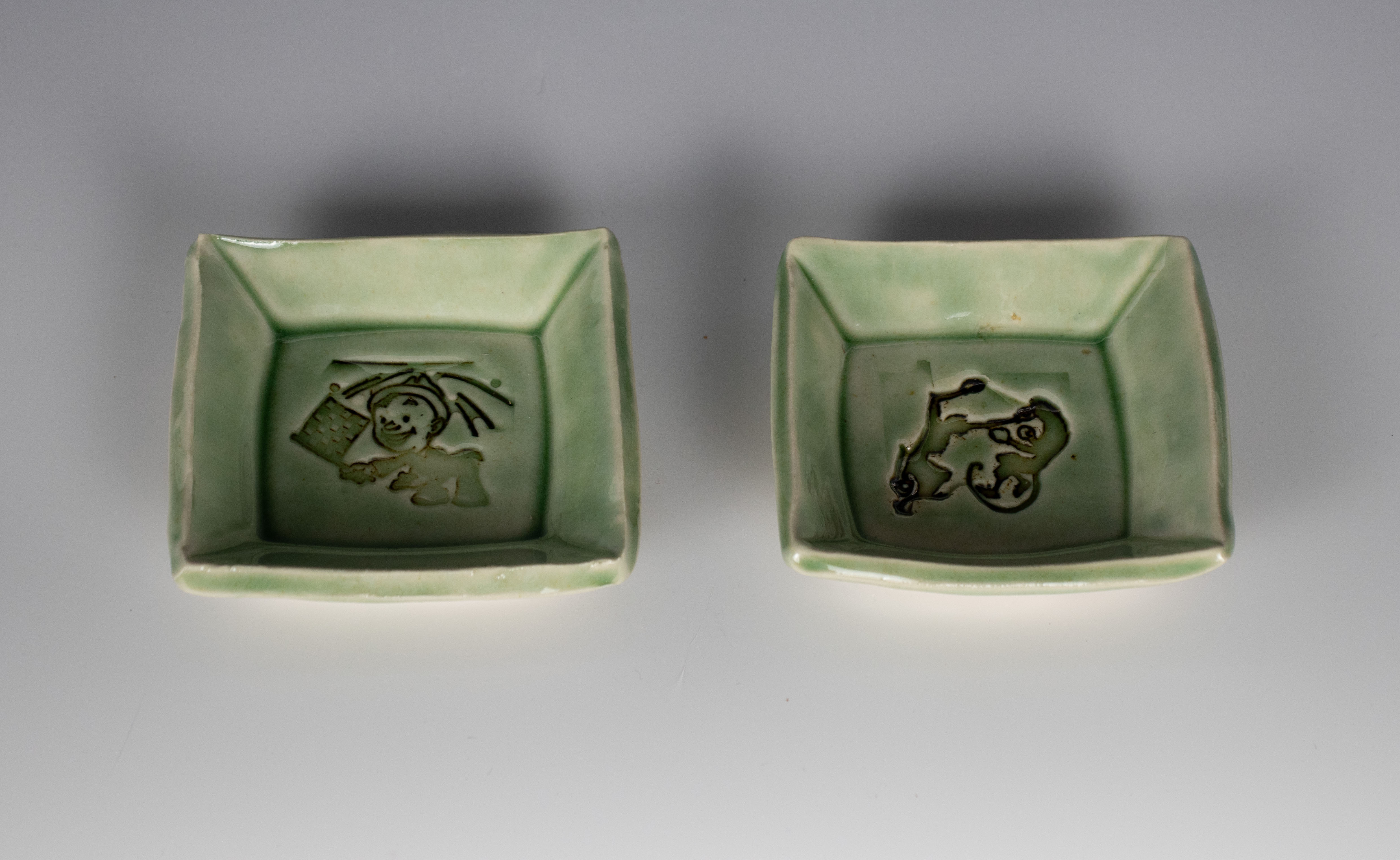 Celadon Green Trinket Dishes