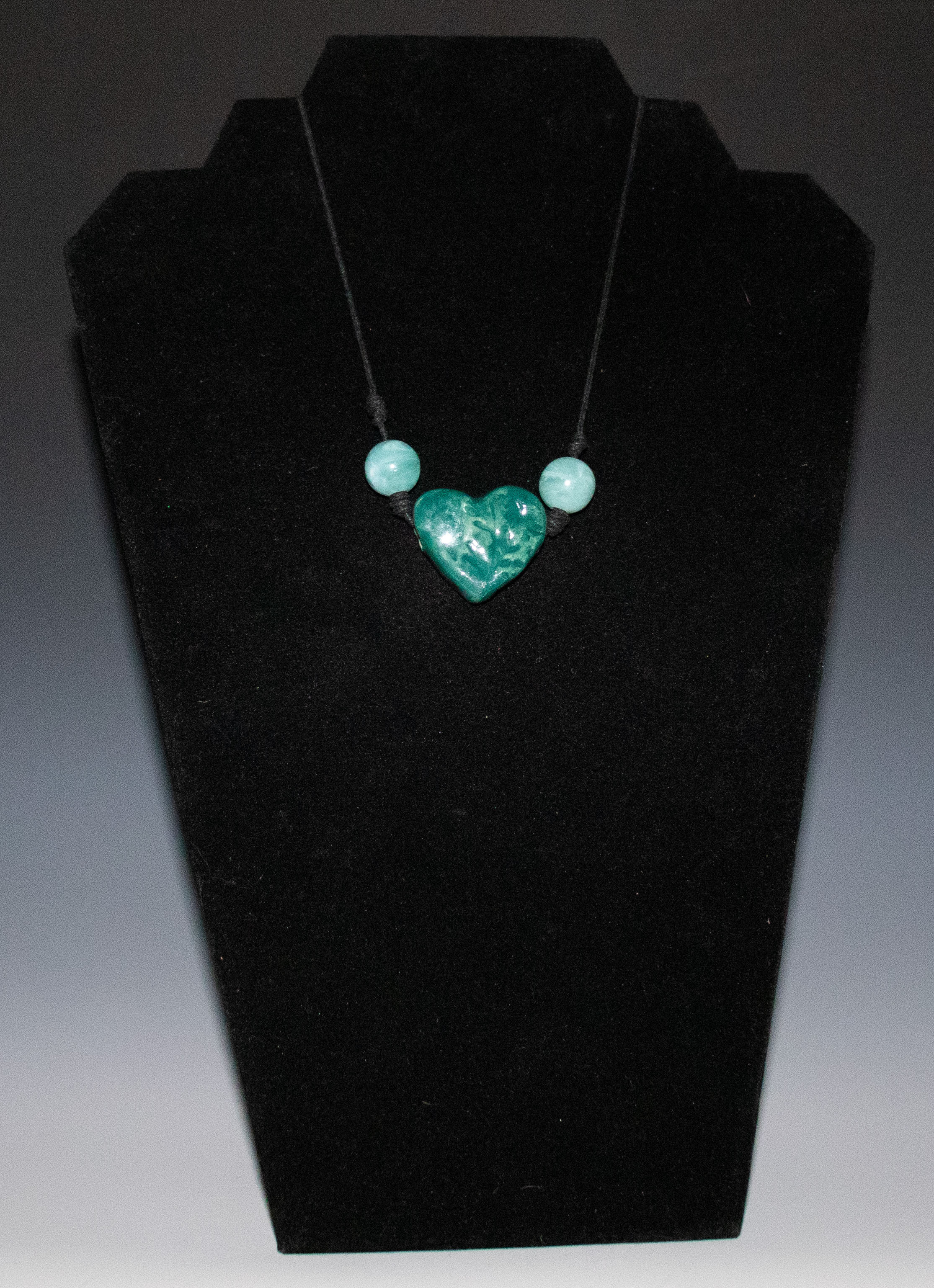 Green Heart Pendant Necklace