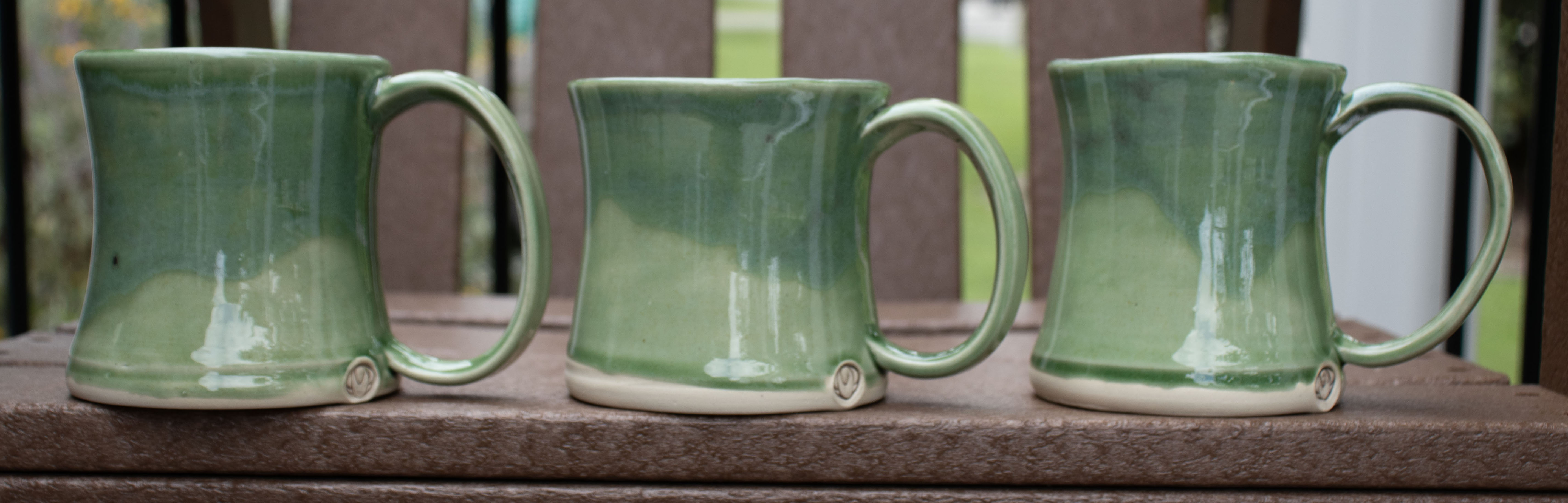 Stoneware Mugs - Green
