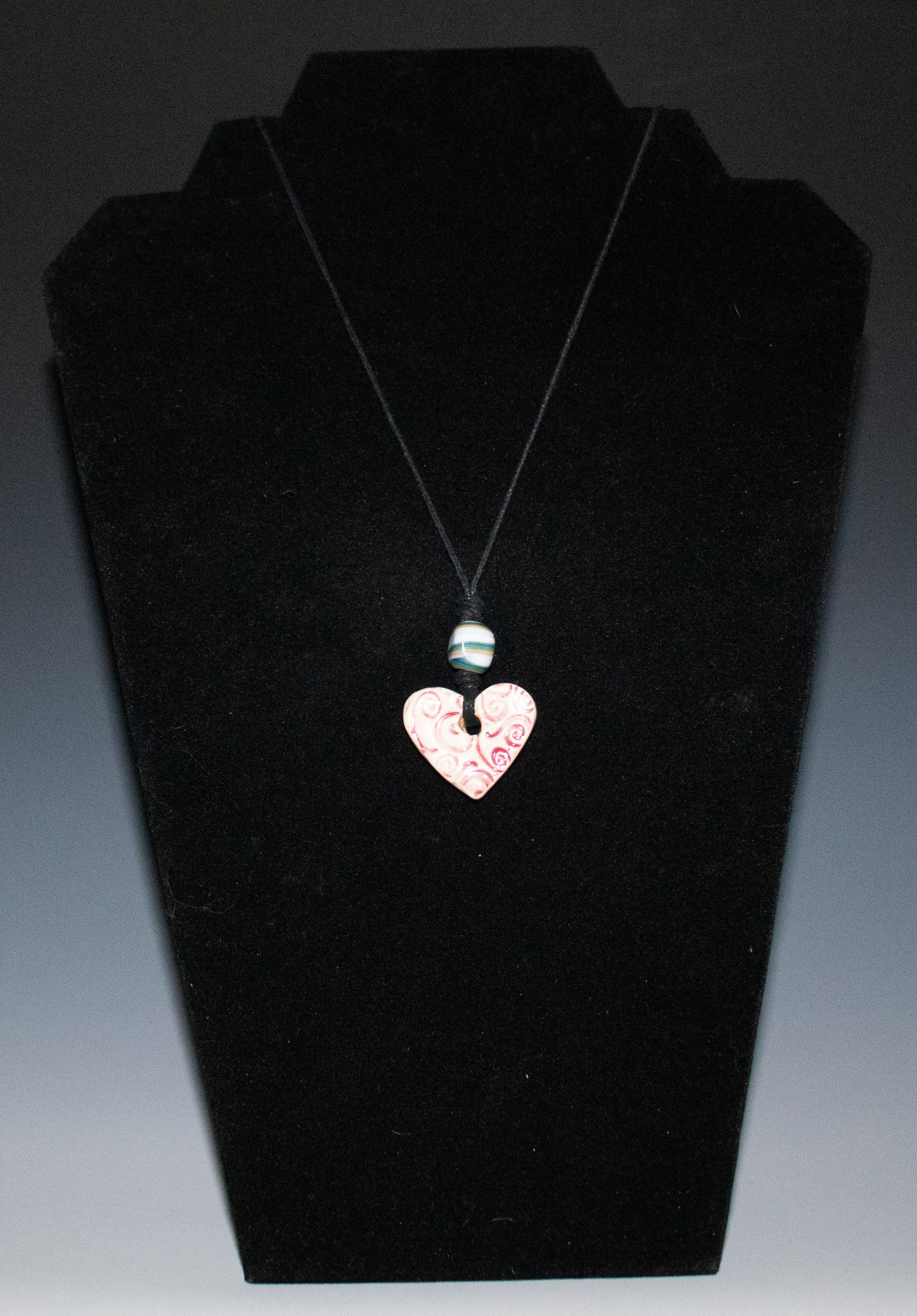 Ceramic Heart Pendant Necklace