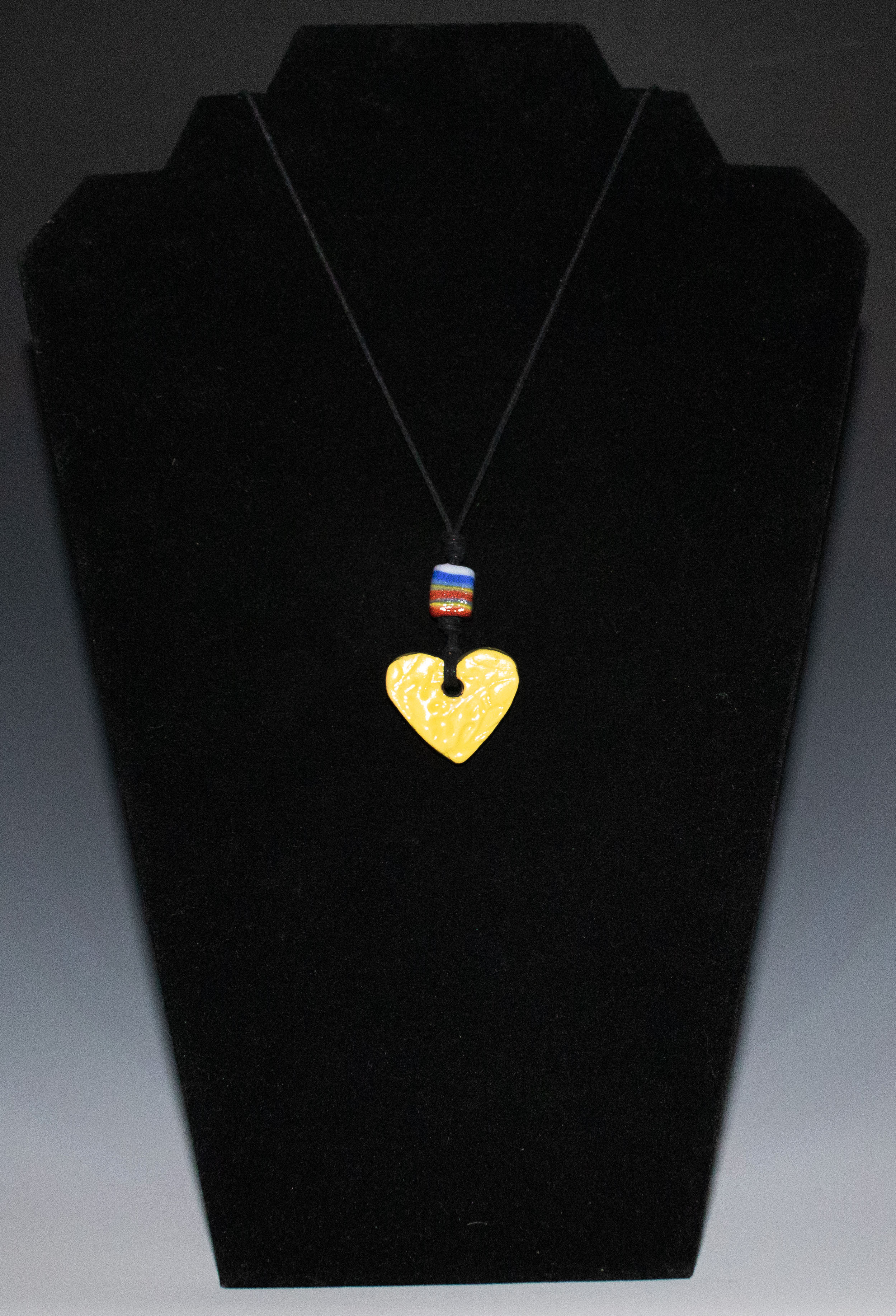 Yellow Heart Pendant Necklace
