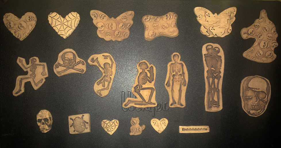 Handbuilt Stoneware Refrigerator Magnets, Medium