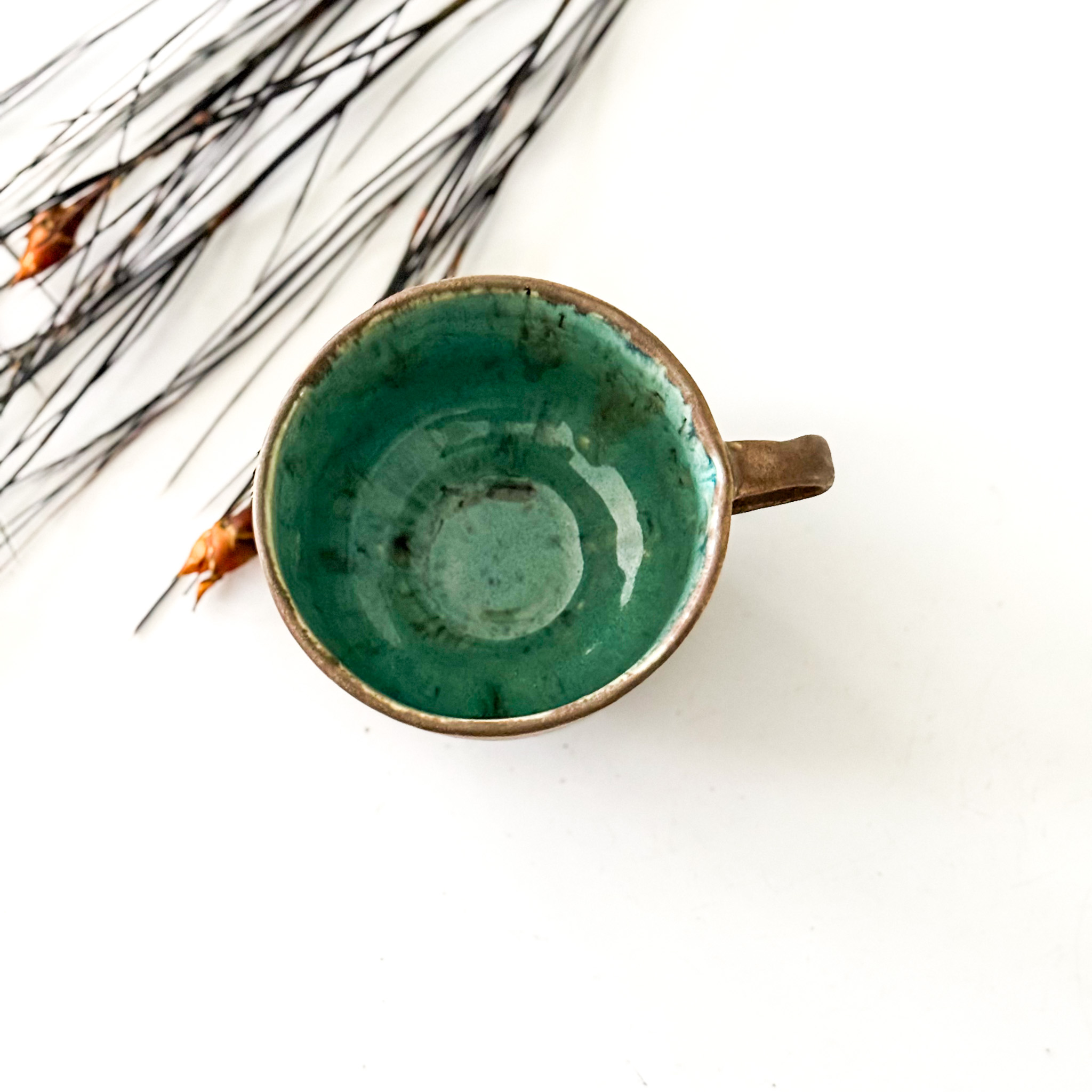 Porcelianinis puodelis "BROWN&GREEN"