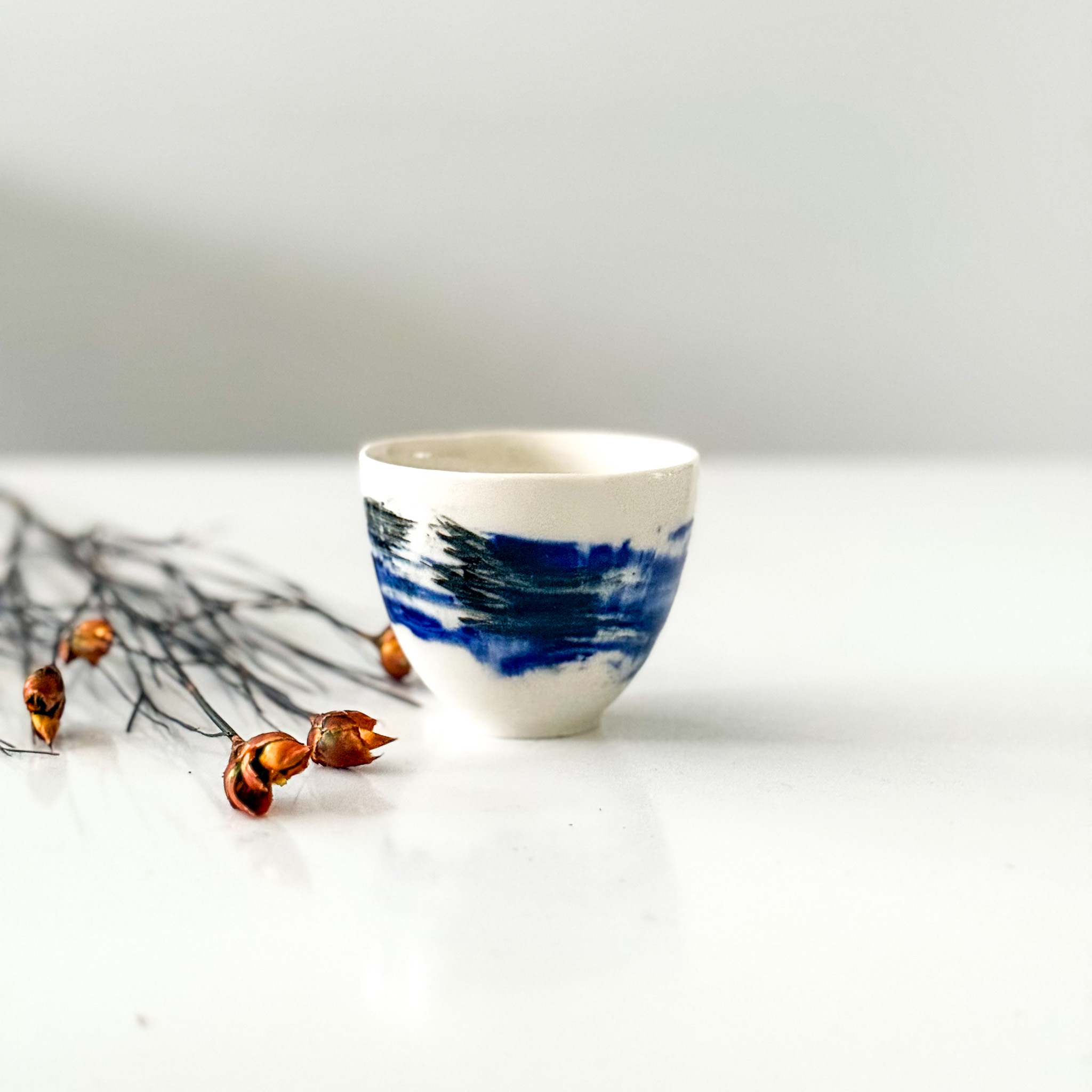 Porcelianinis espresso puodelis "IMPERATOR BLUE"