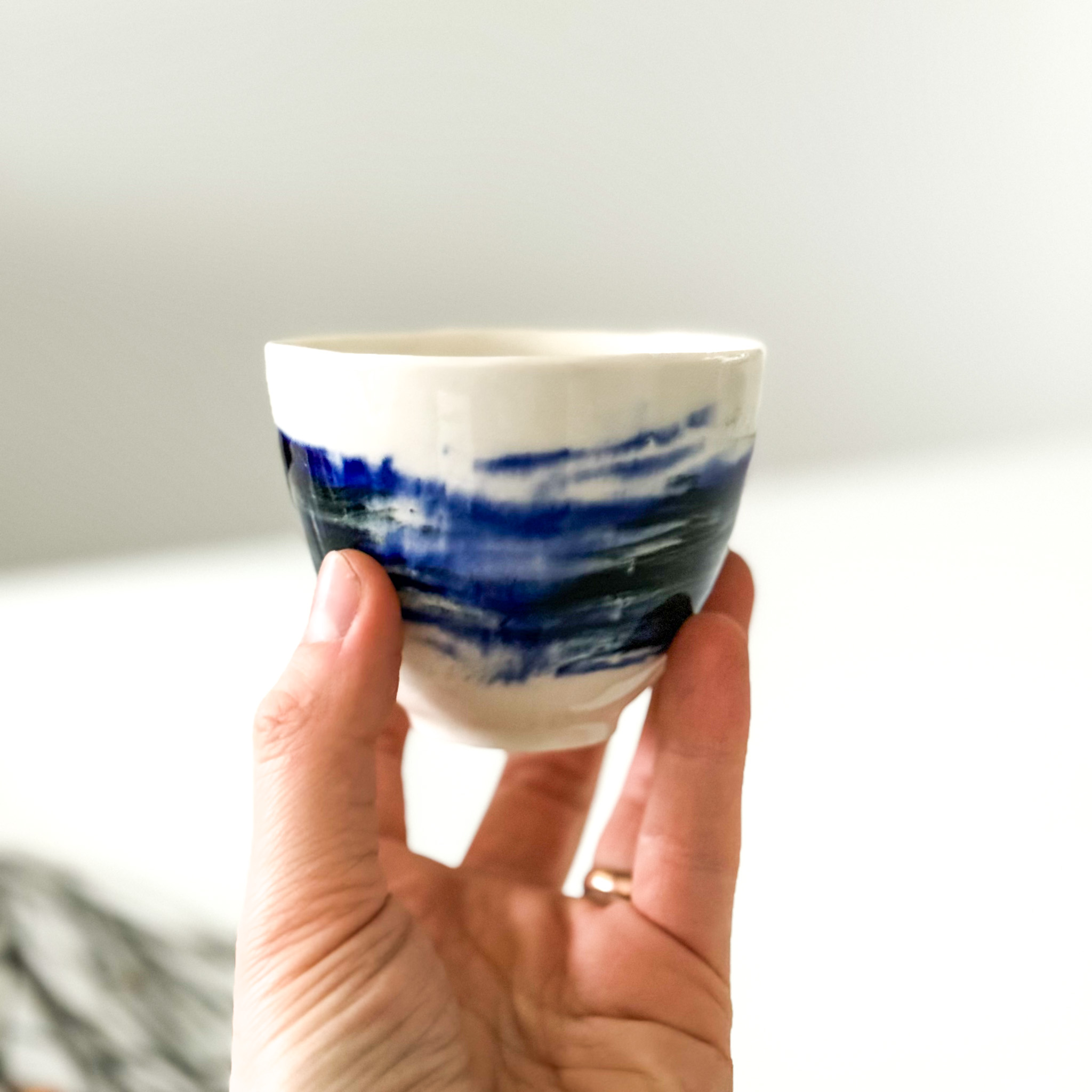 Porcelianinis espresso puodelis "IMPERATOR BLUE"