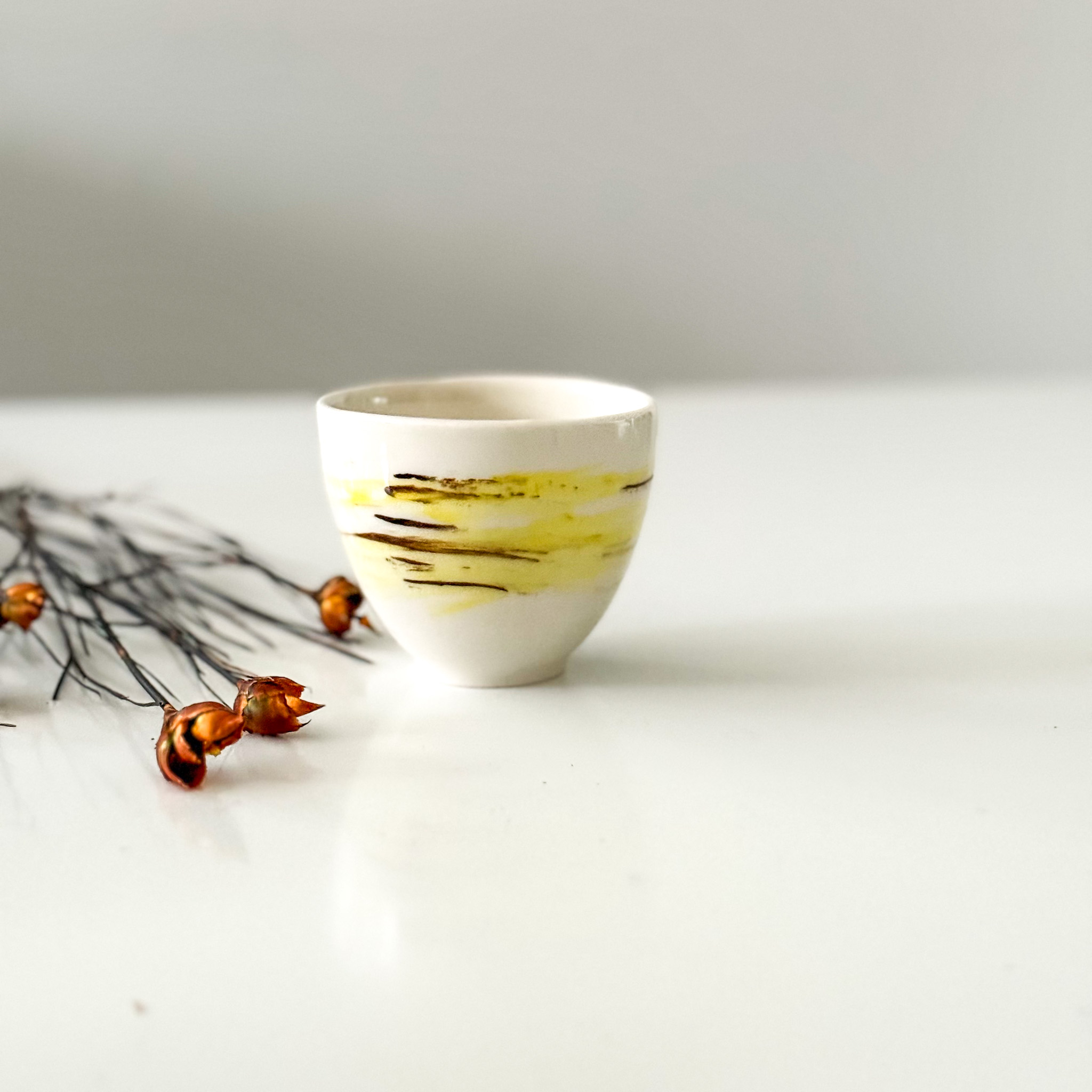 Porcelianinis espresso puodelis "YELLOW"