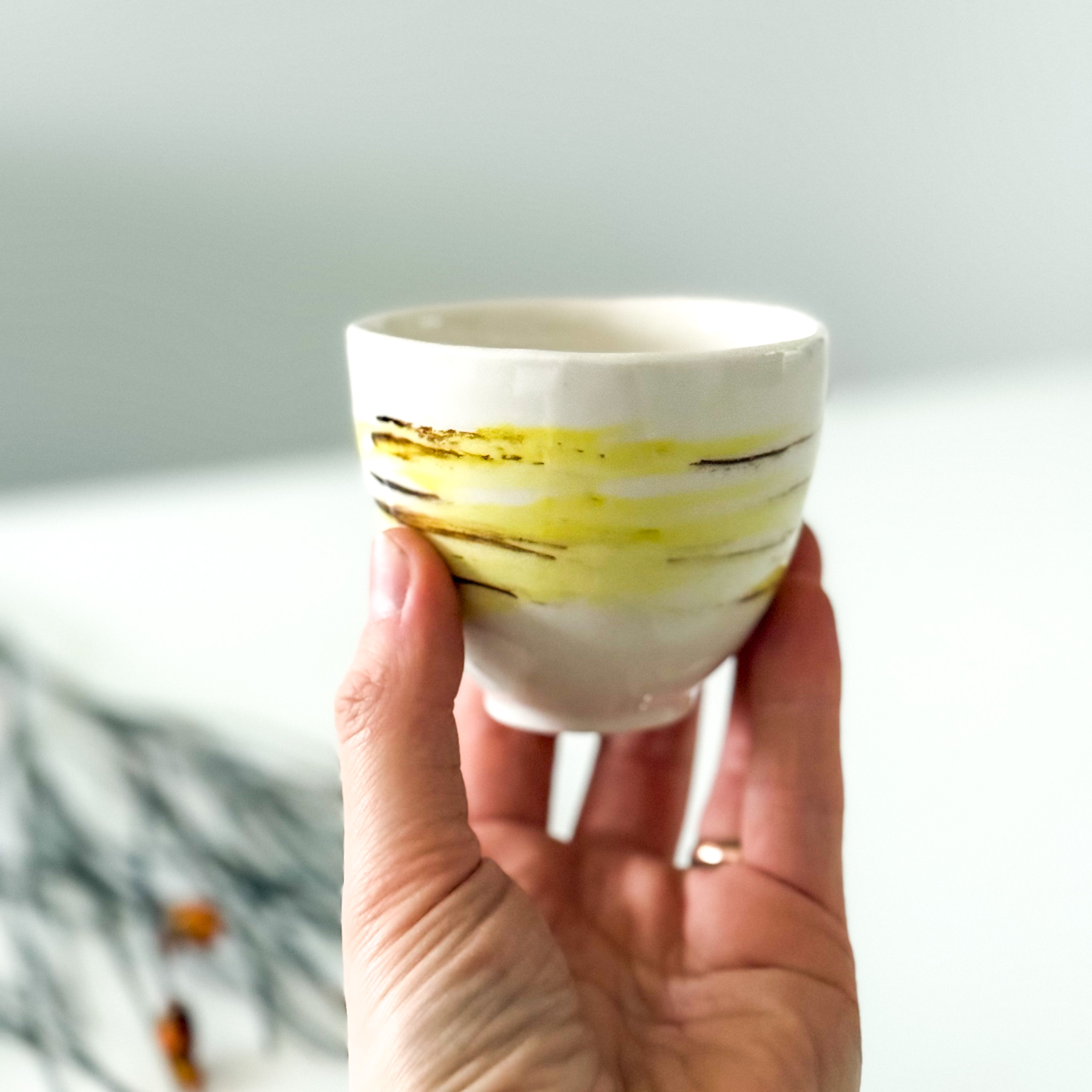 Porcelianinis espresso puodelis "YELLOW"