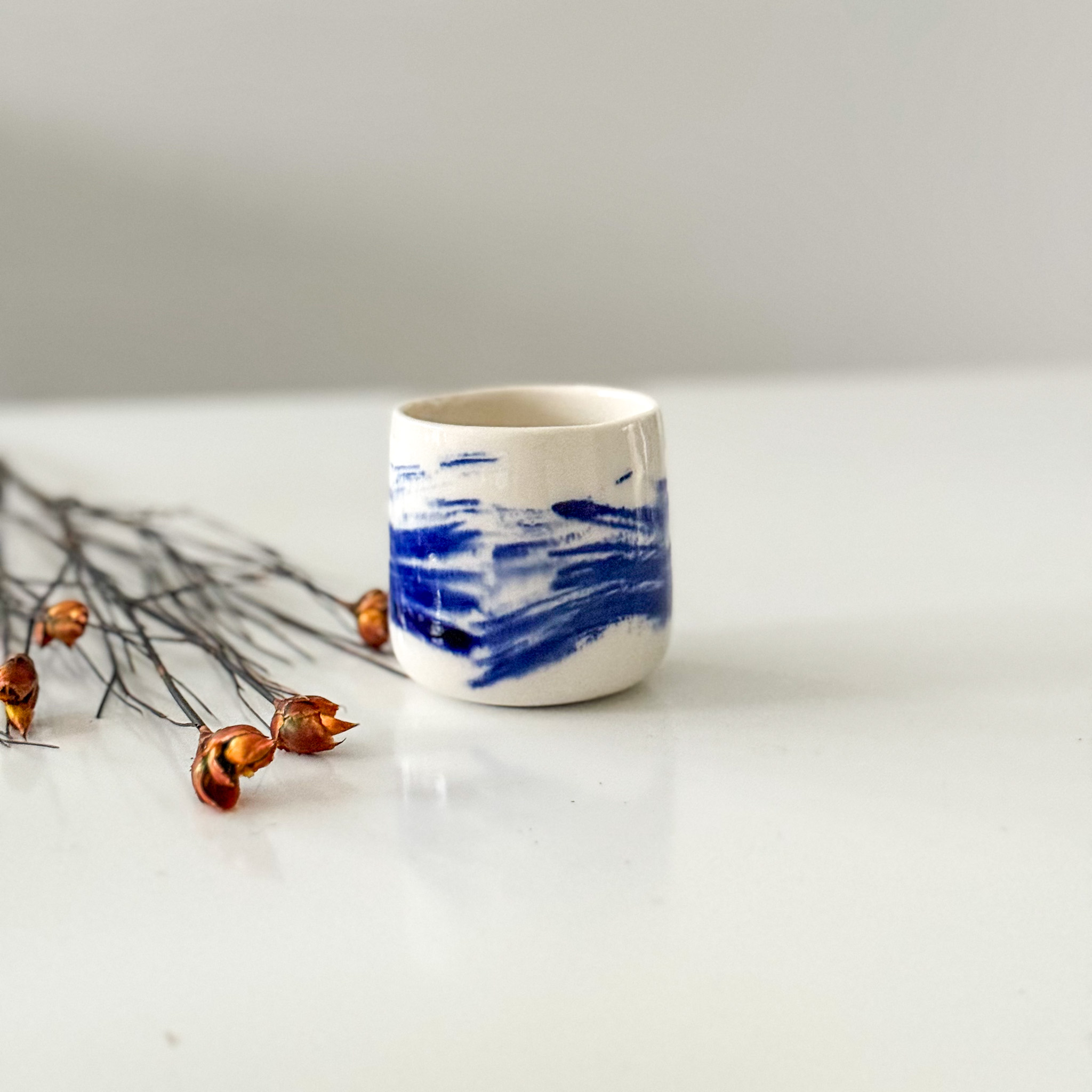 Porcelianinis espresso puodelis "IMPERATOR BLUE"
