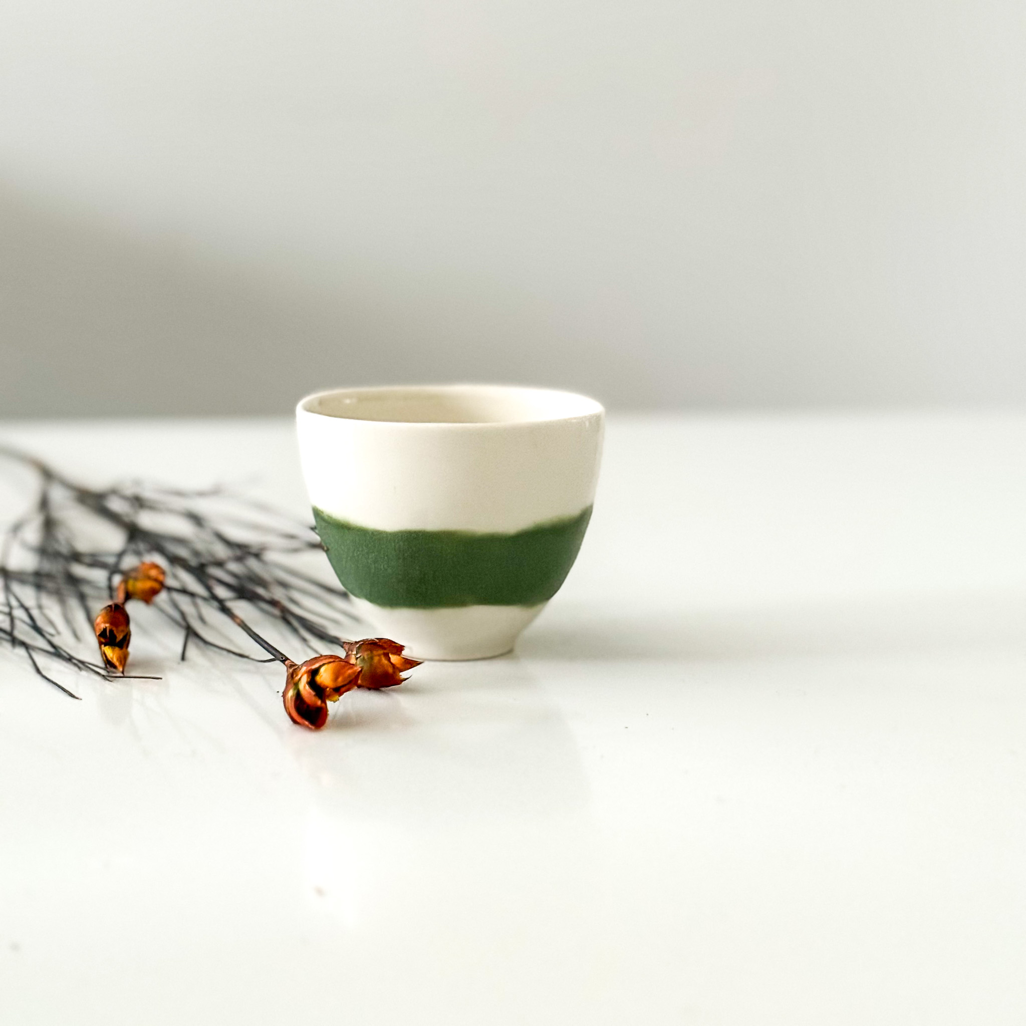 Porcelianinis espresso puodelis "GREEN GRASS"