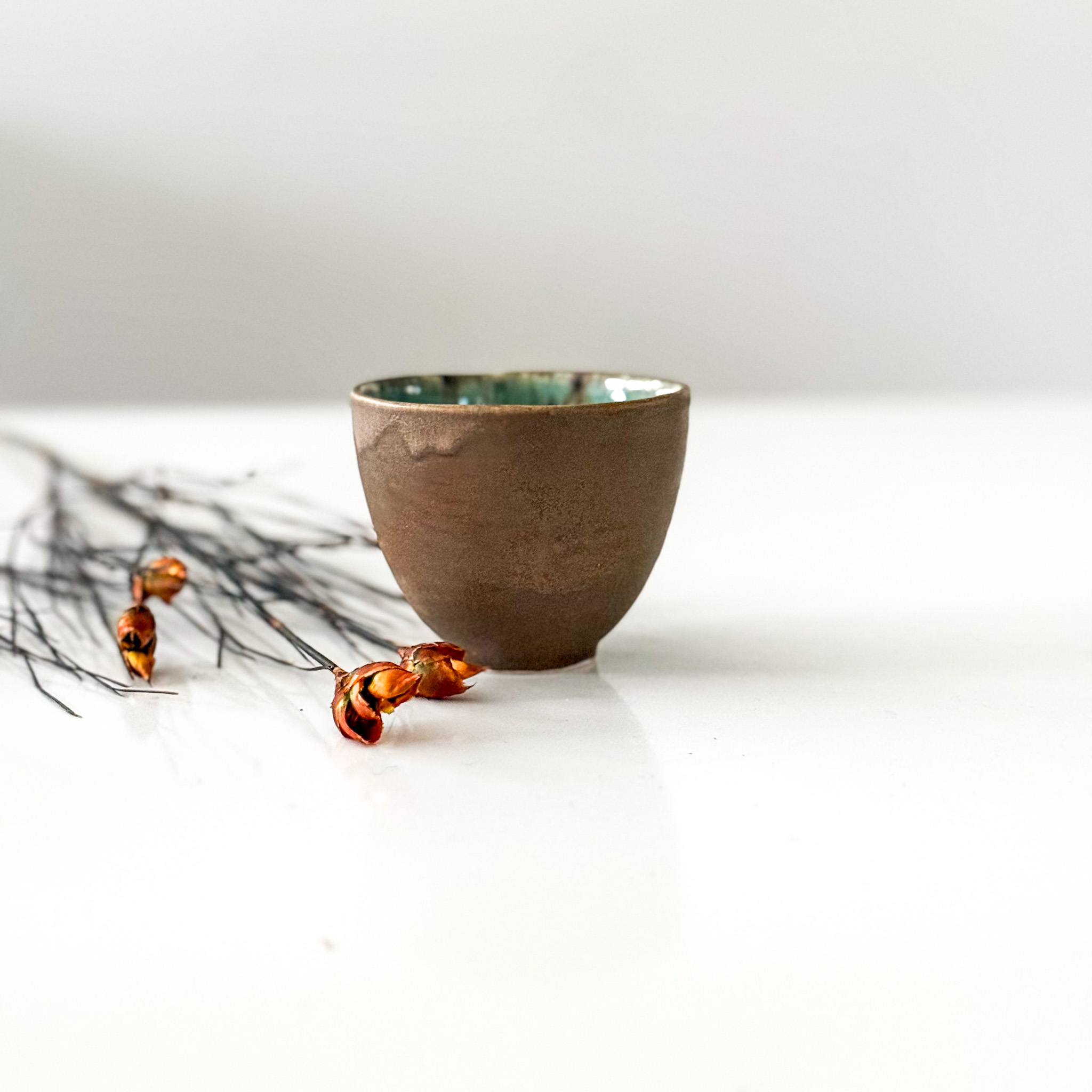 Porcelianinis espresso puodelis "GREEN&BROWN"