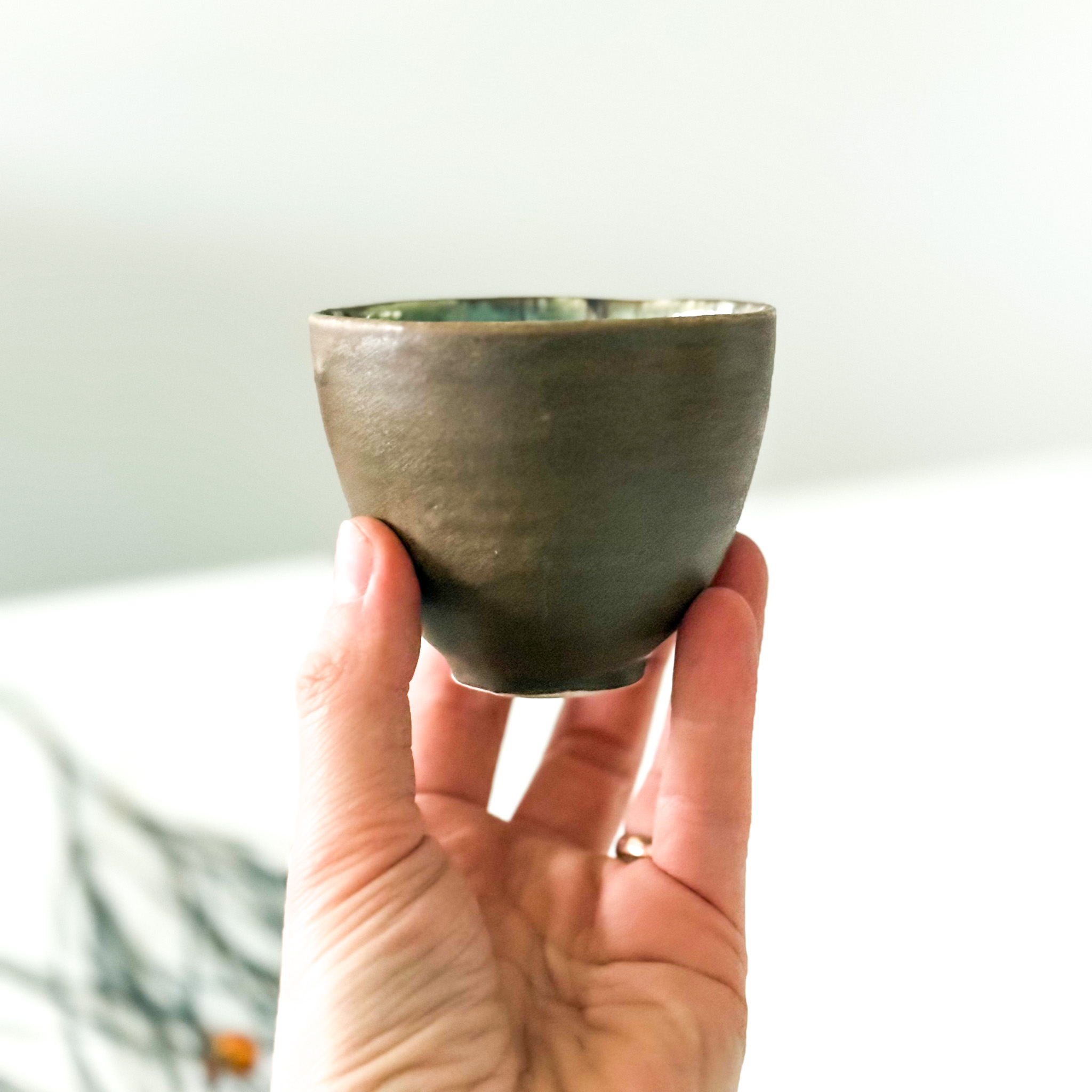 Porcelianinis espresso puodelis "GREEN&BROWN"