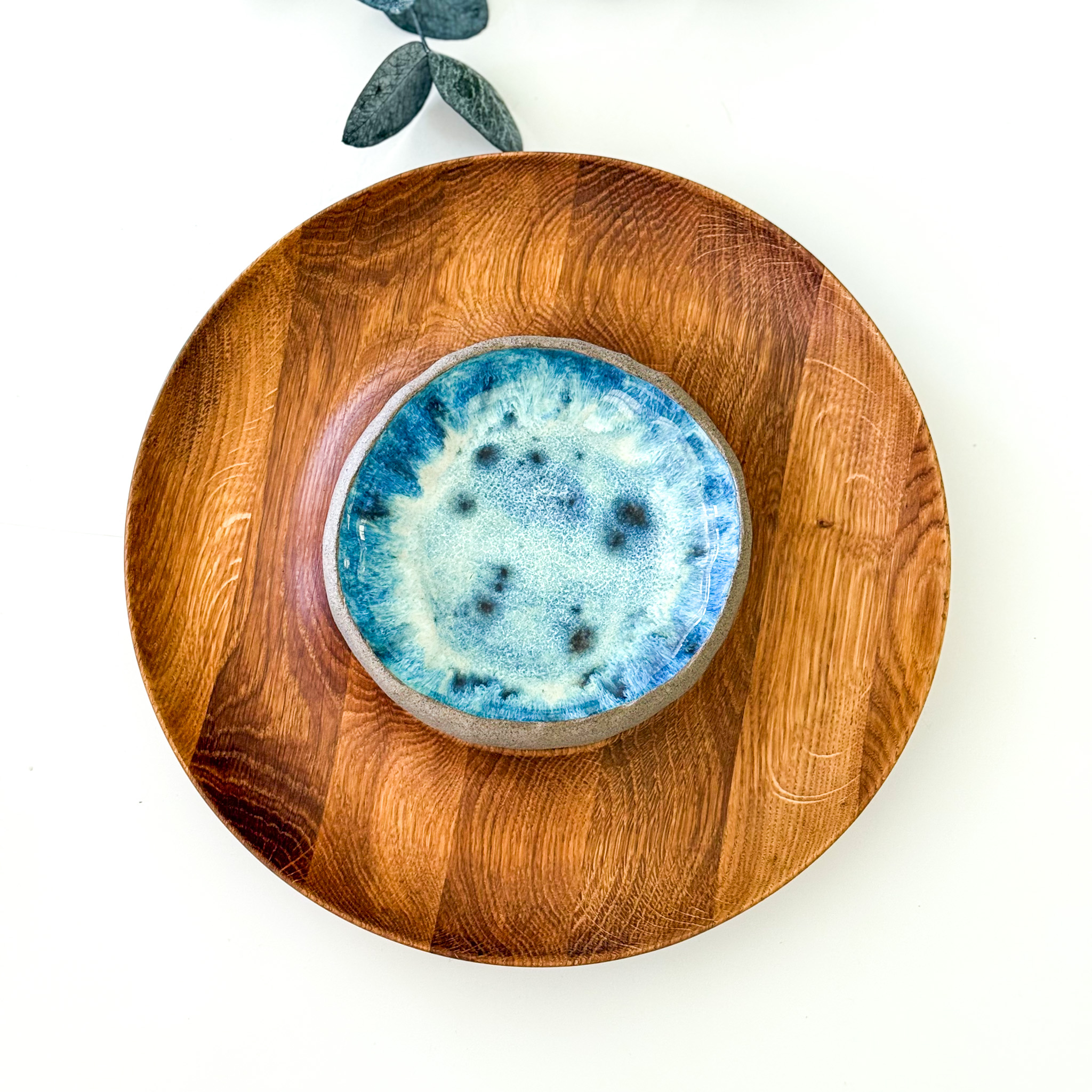 Medinis užkandžių padėklas/padažinė "FAMILY EVENING"