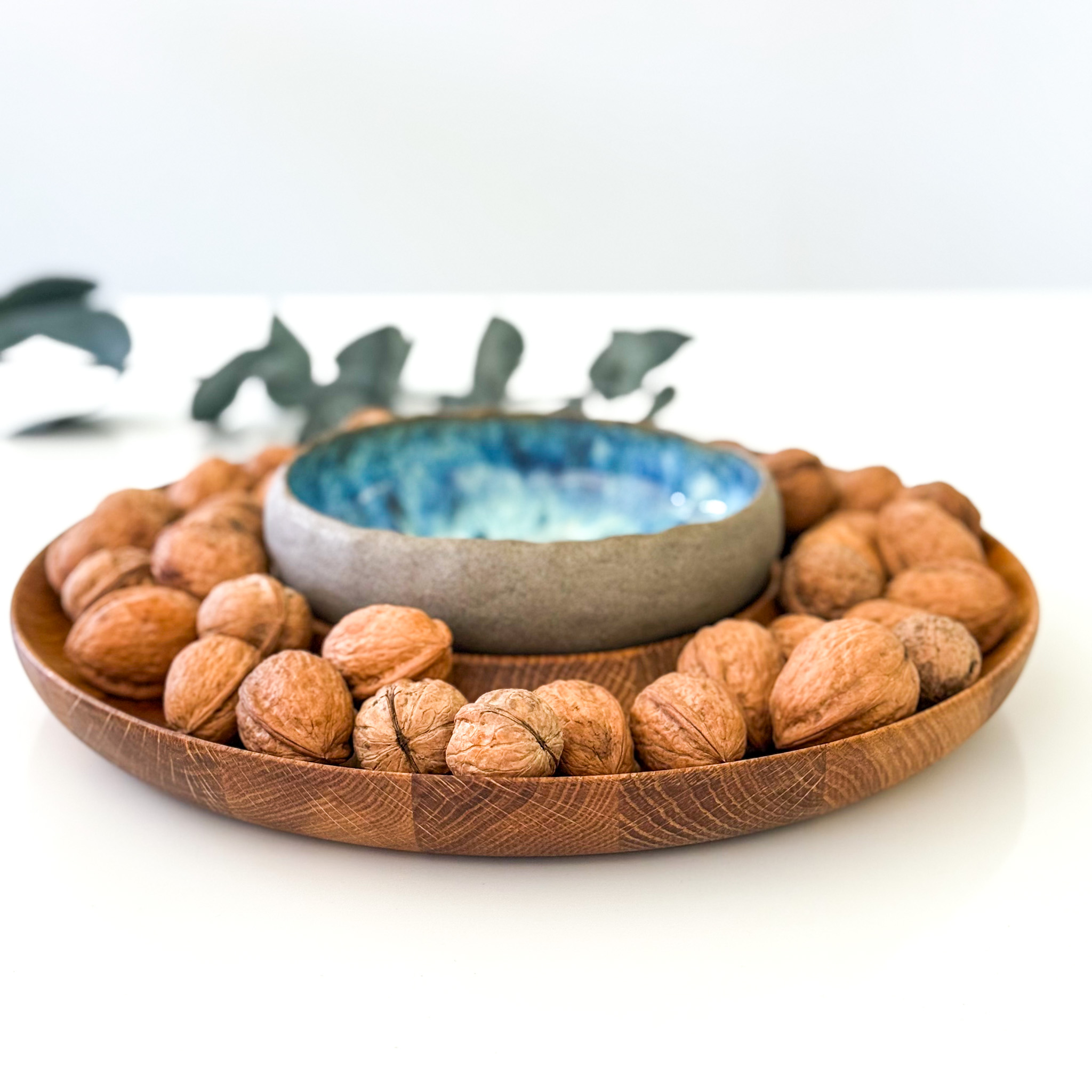 Medinis užkandžių padėklas/padažinė "FAMILY EVENING"