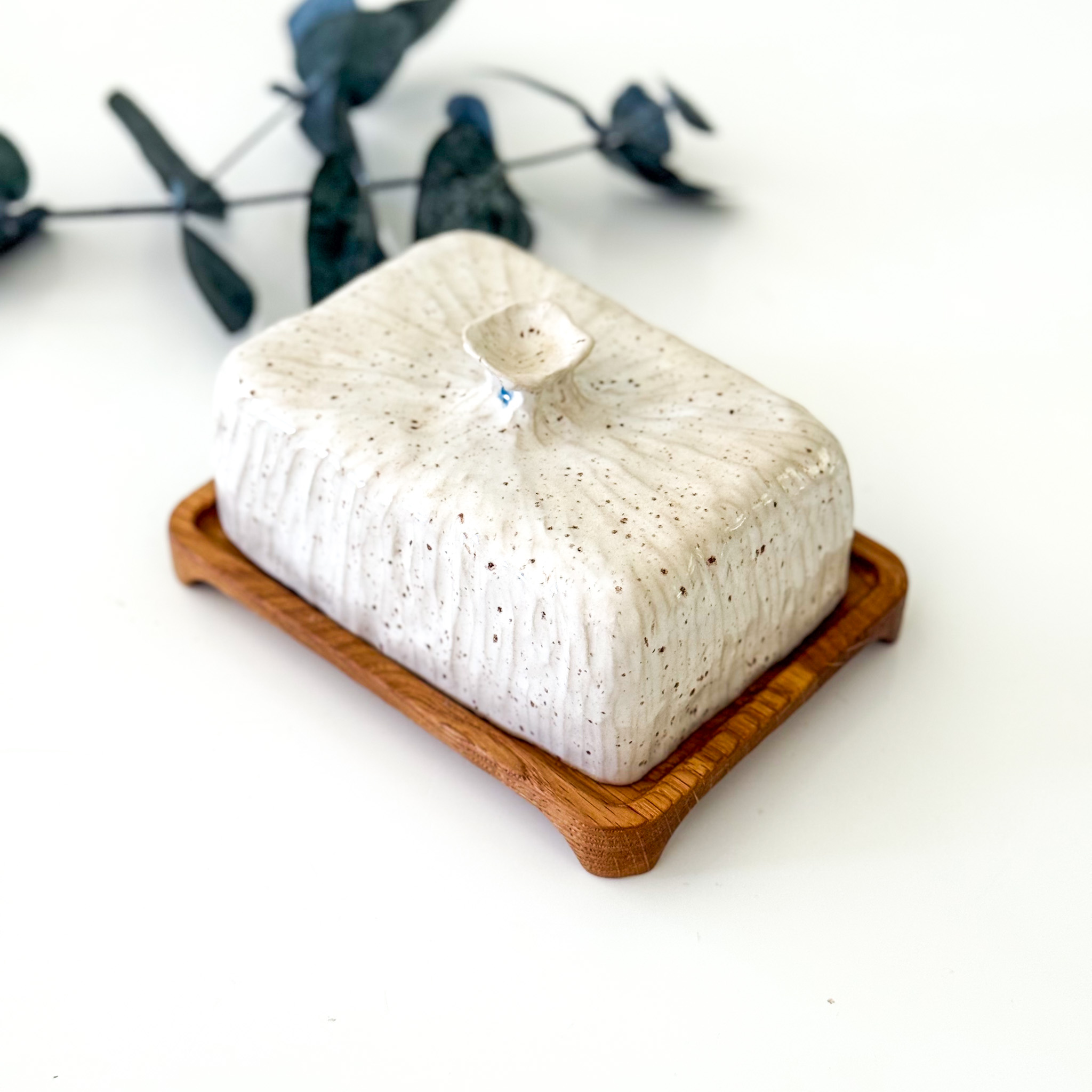 Keraminė/medinė sviestinė "BUTTERY LIGHT"