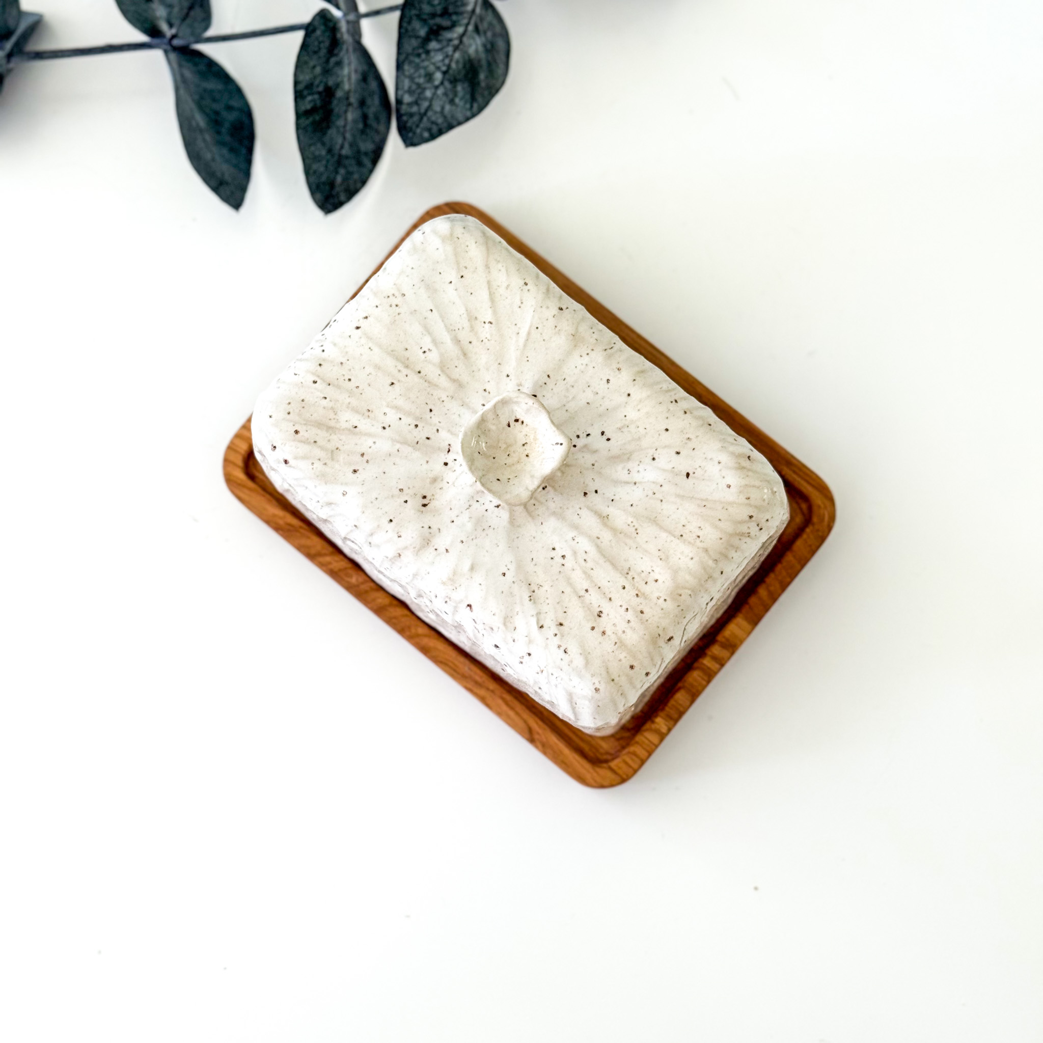 Keraminė/medinė sviestinė "BUTTERY LIGHT"