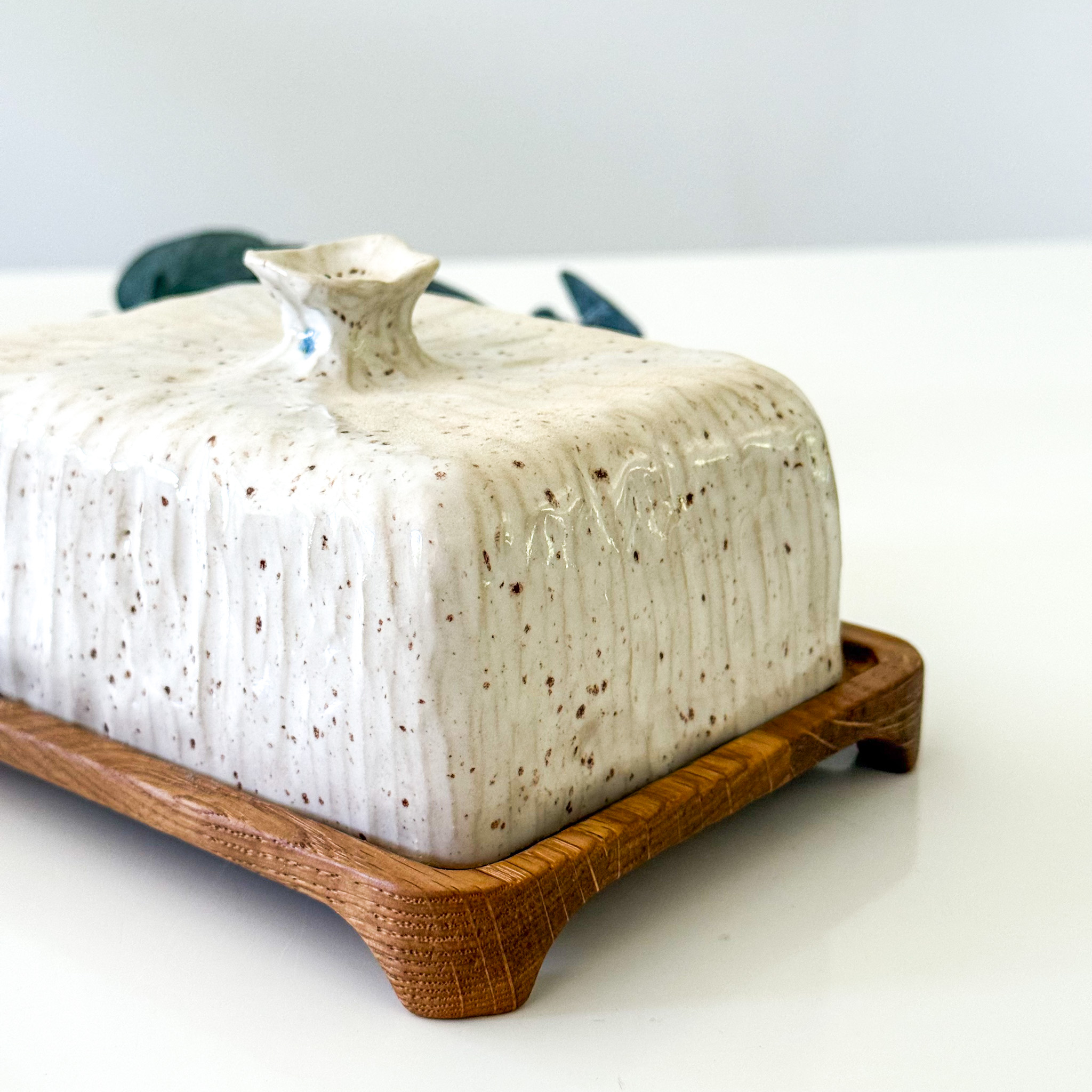 Keraminė/medinė sviestinė "BUTTERY LIGHT"