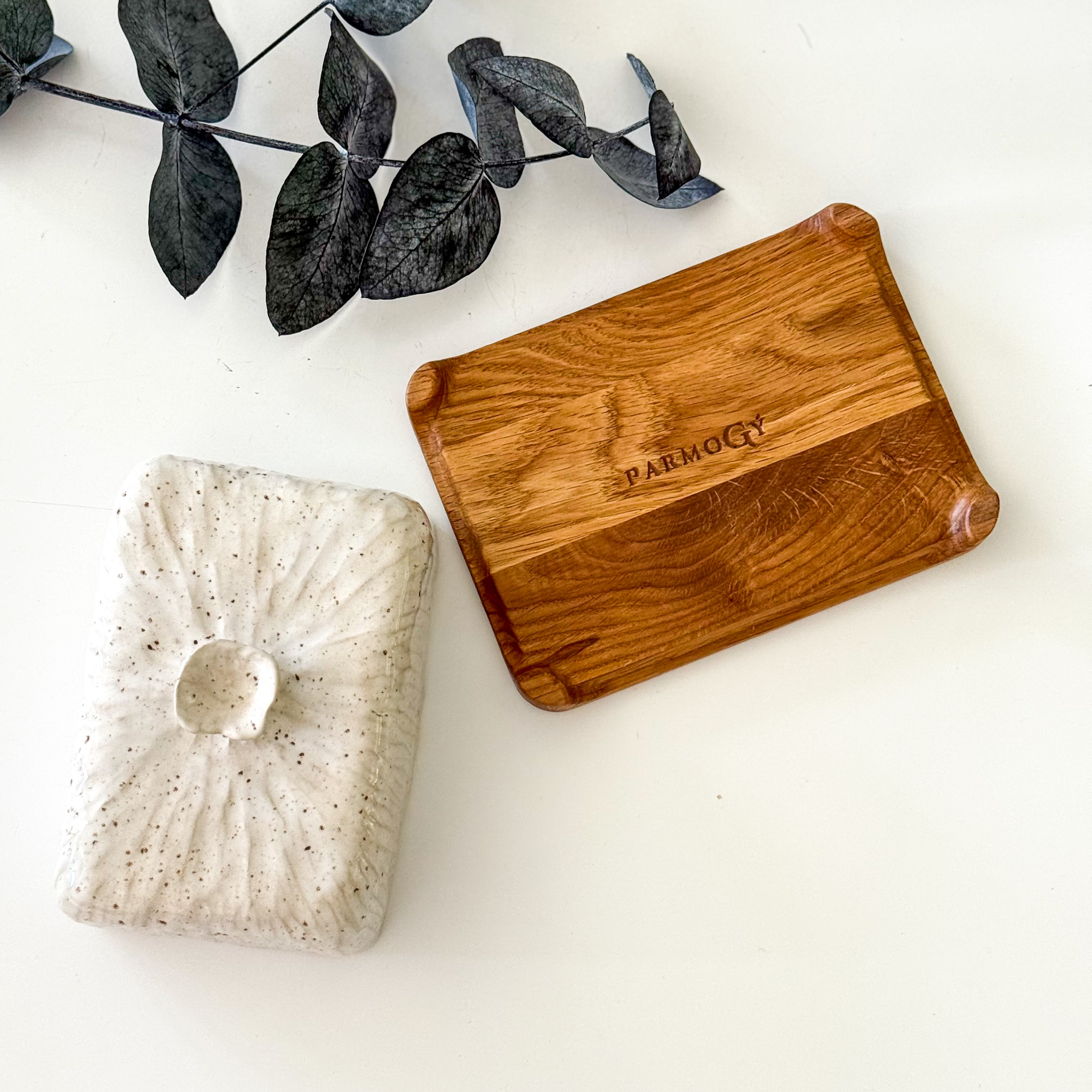 Keraminė/medinė sviestinė "BUTTERY LIGHT"