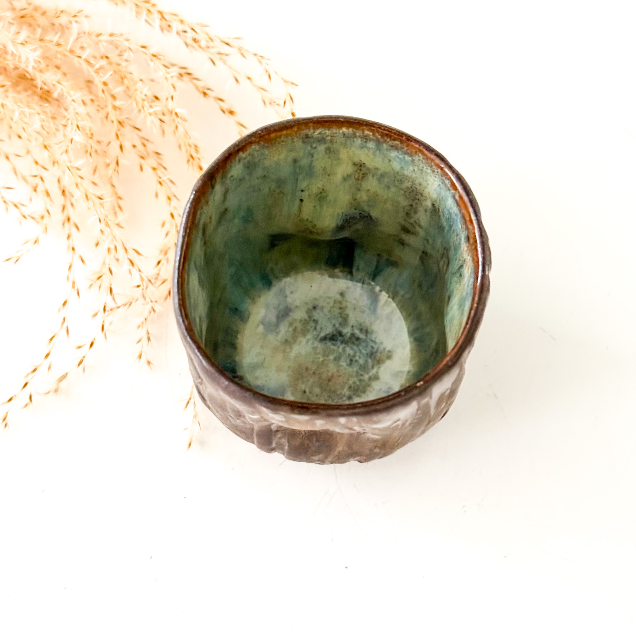 Keraminis puodelis "BLUE AND BROWN"
