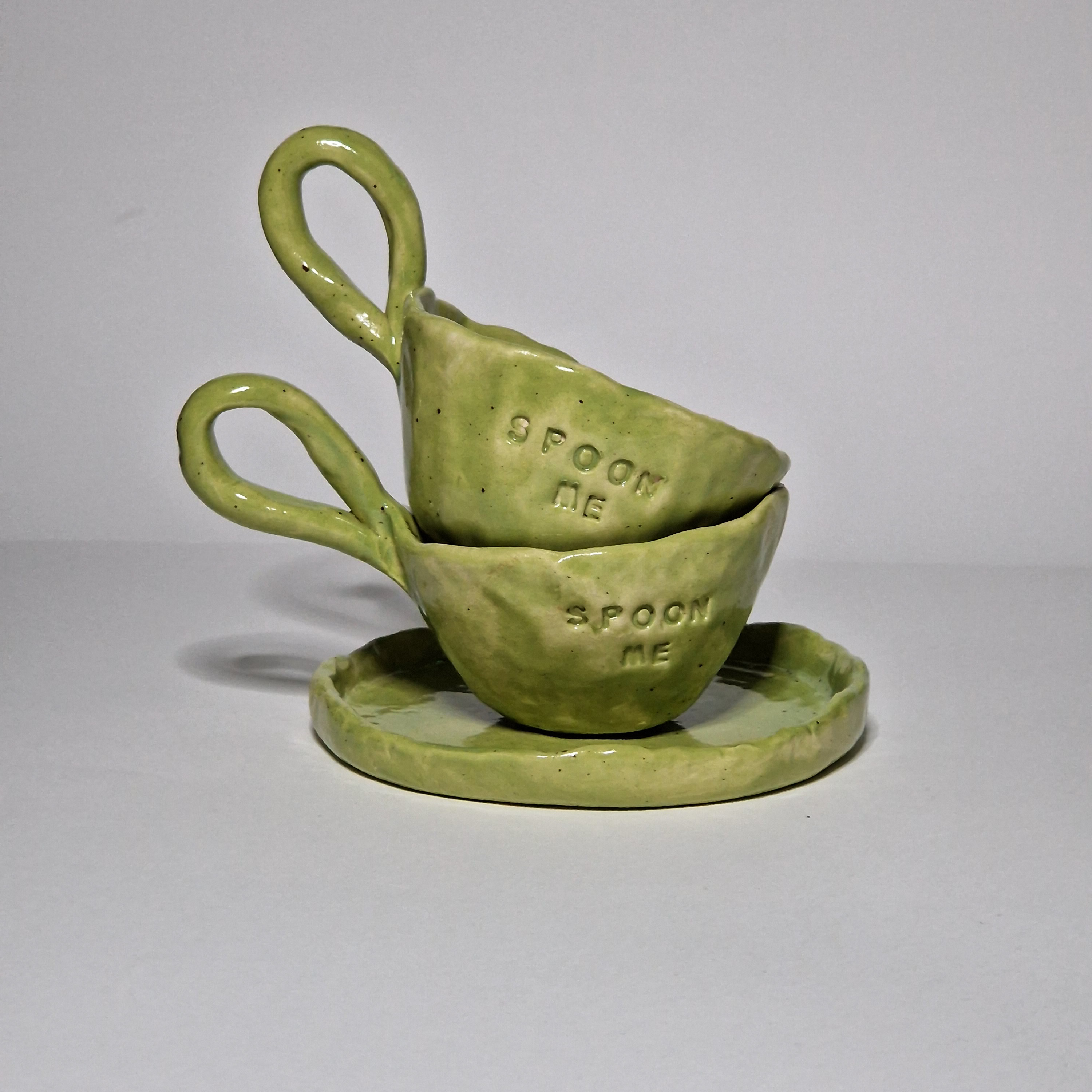 Ceramic Cup Set Spoon Me