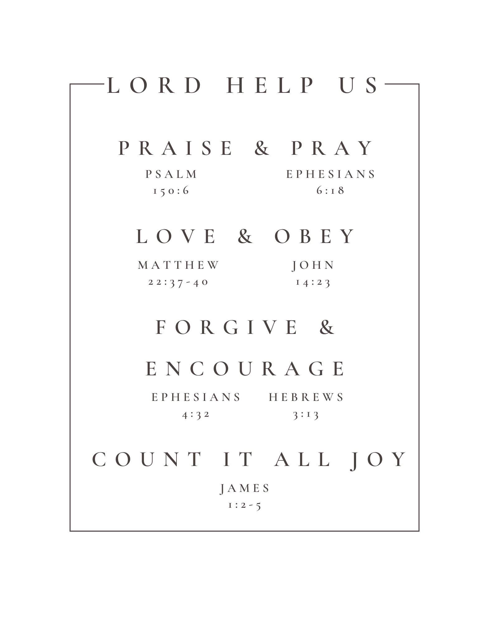 Lord Help Us Print 11 x 14