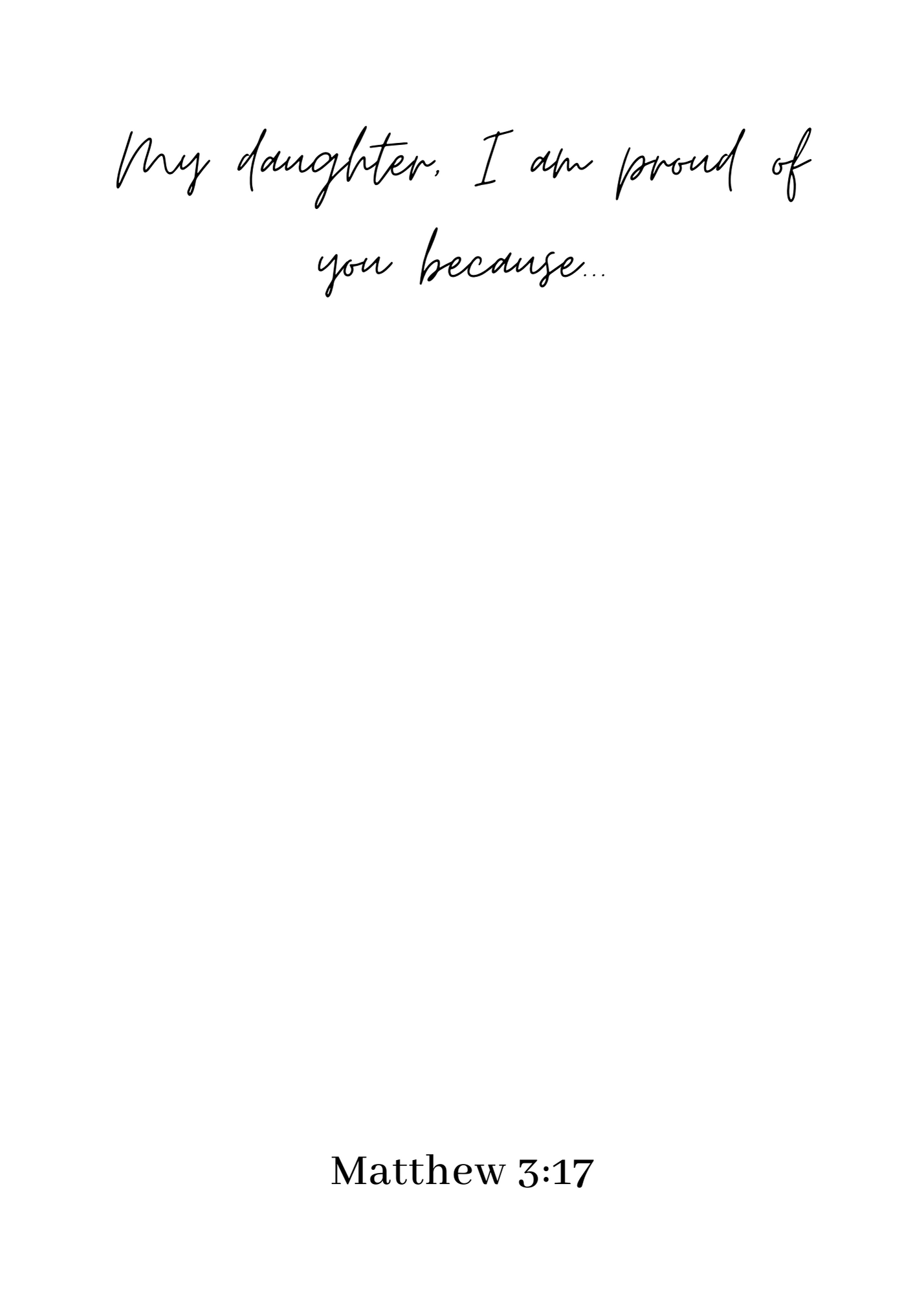 Notes to My Daughter